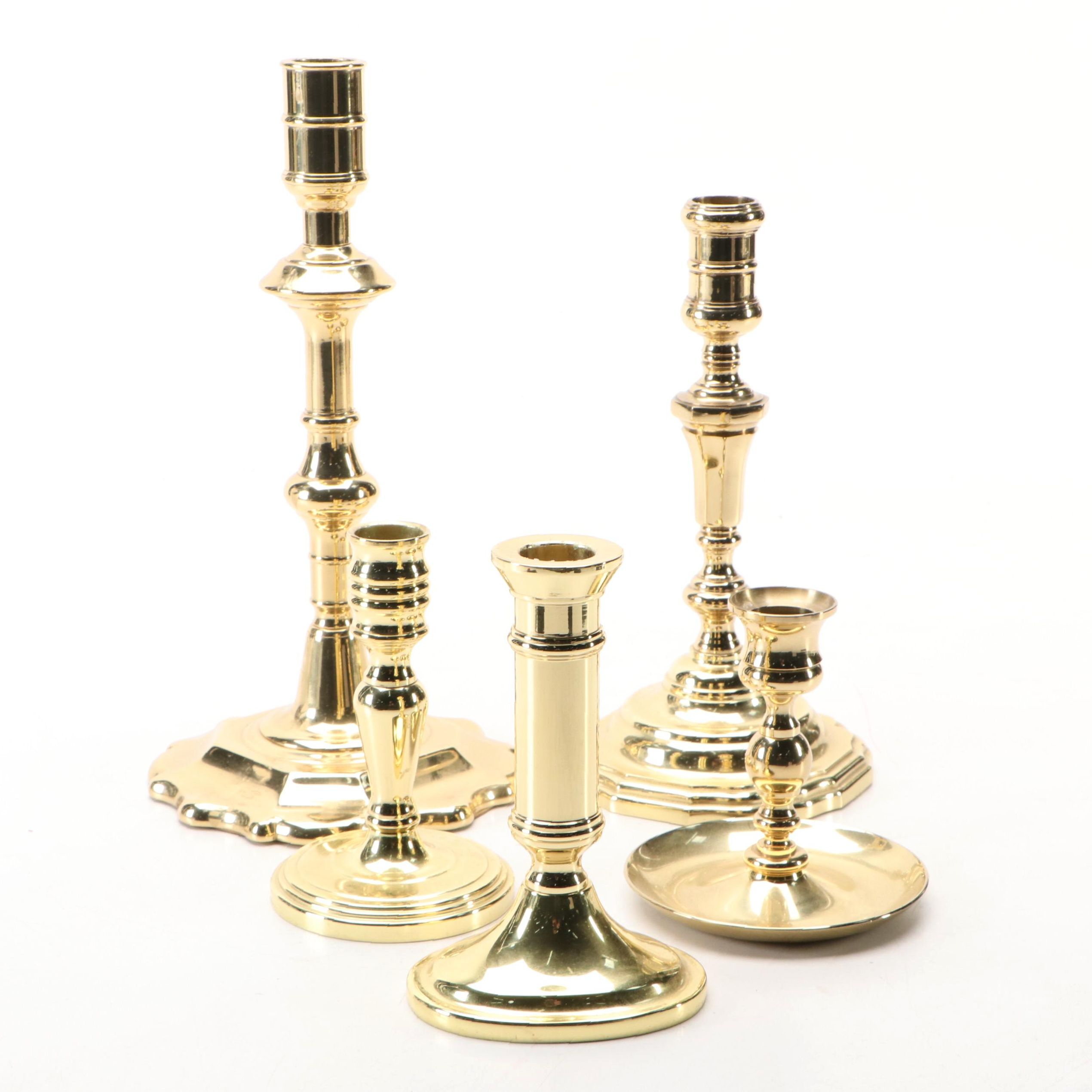 Smithsonian Institute Baldwin Brass Candle Holders
