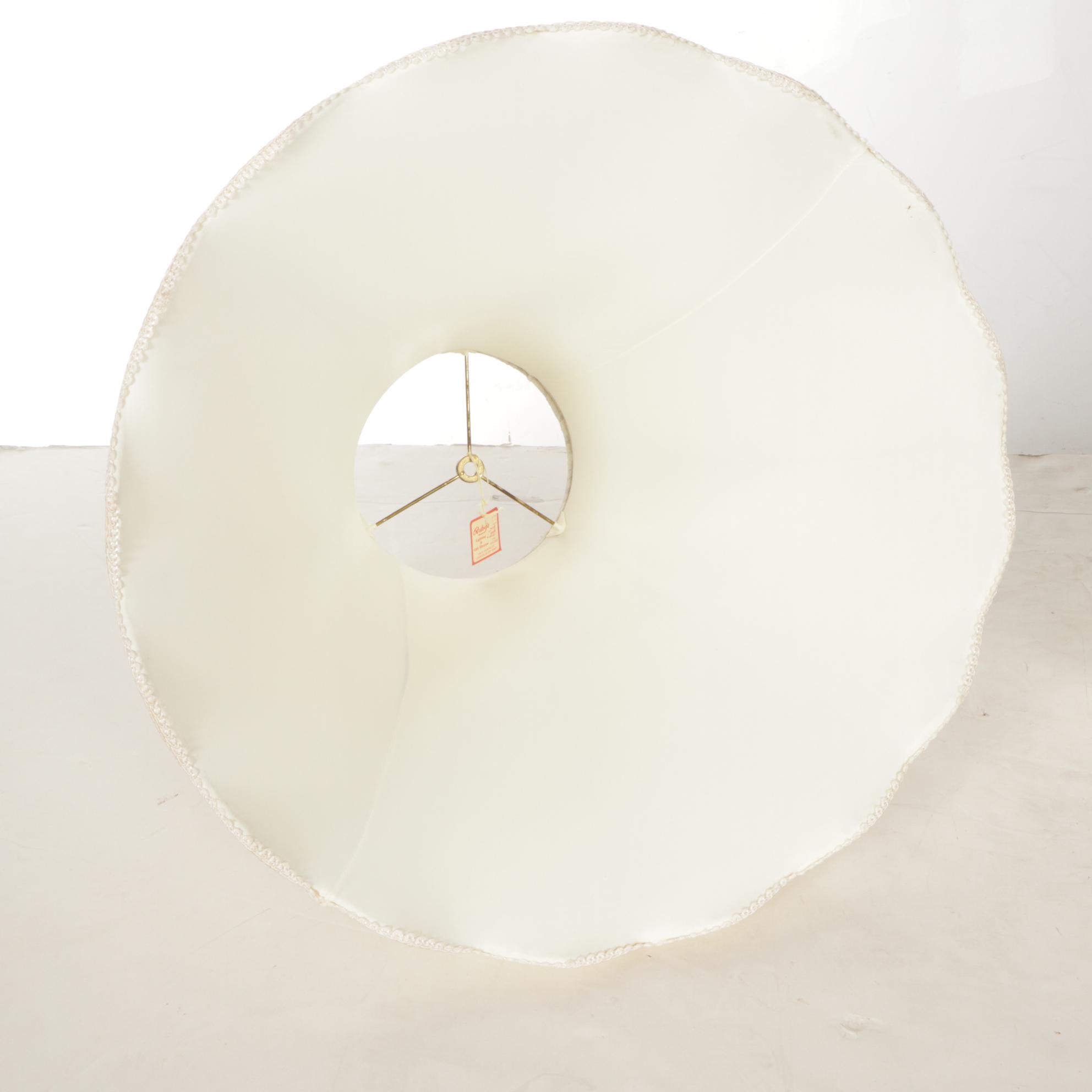 Hollywood Regency Crystal and Filigree Metal Table Lamps, Victorian Lace Shades