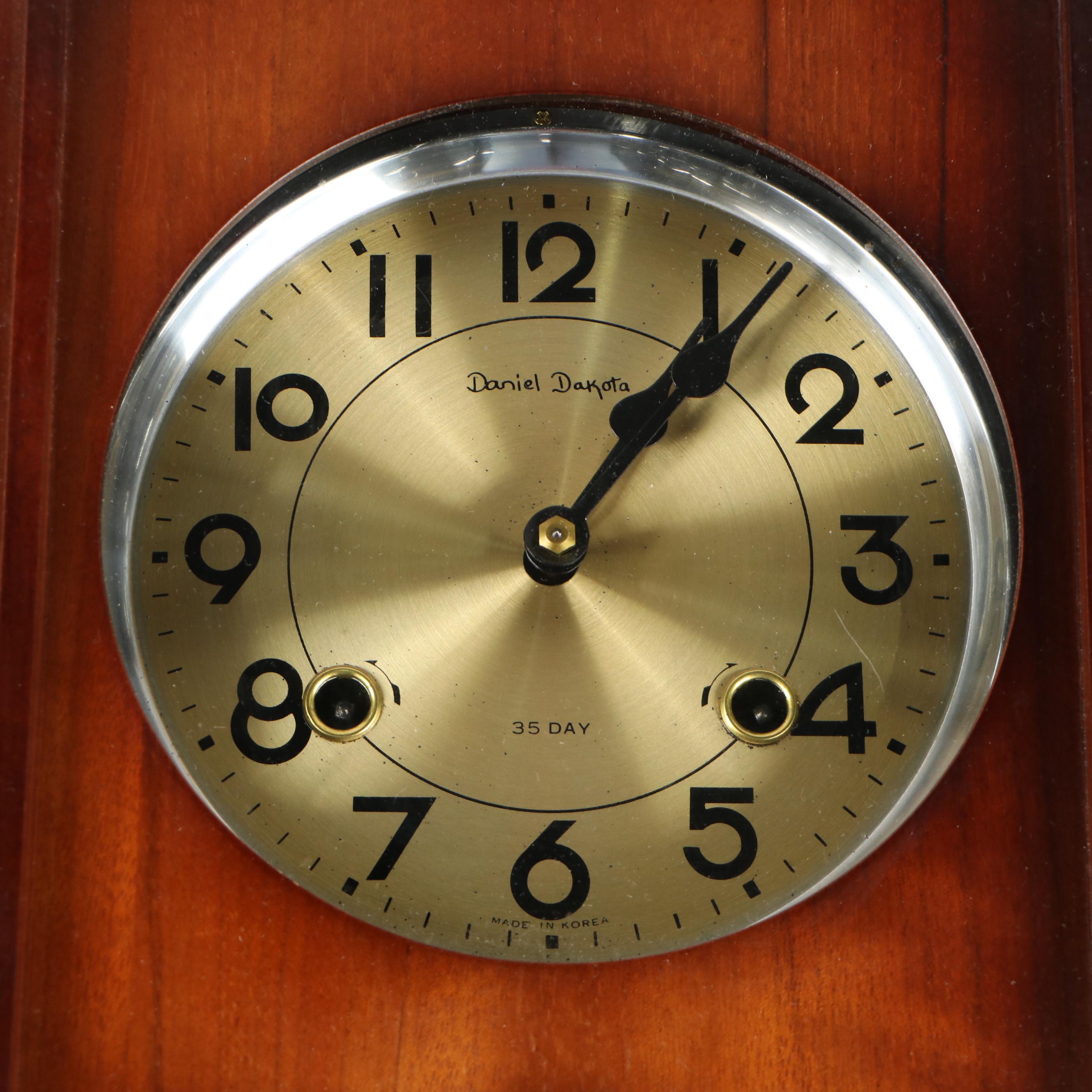 Daniel Dakota 35 Day Wood Wall Clock, Late 20th Century