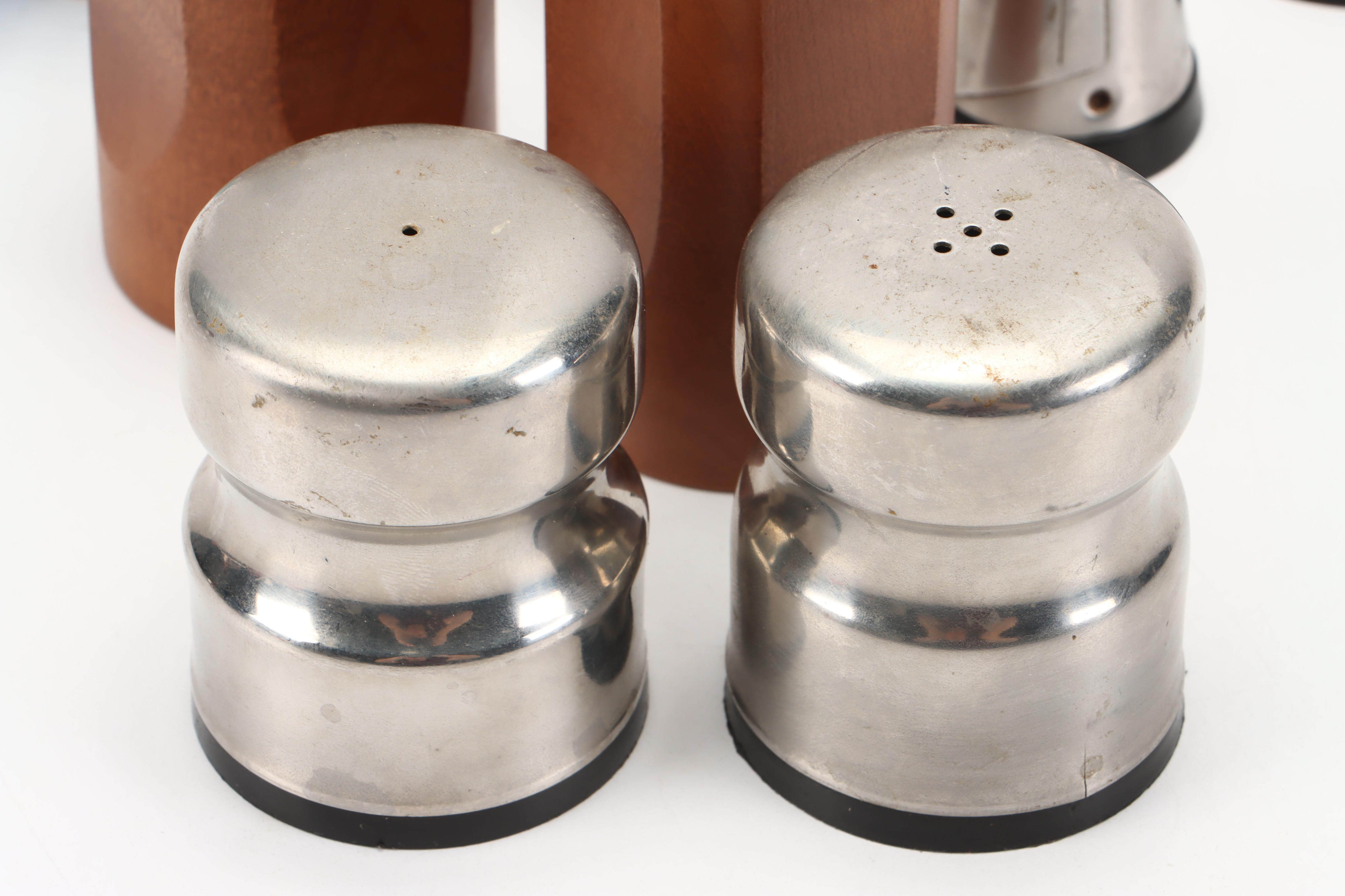 Stainless Steel, Wooden, and Other Shaker Sets with Aluminum Measuring Cup