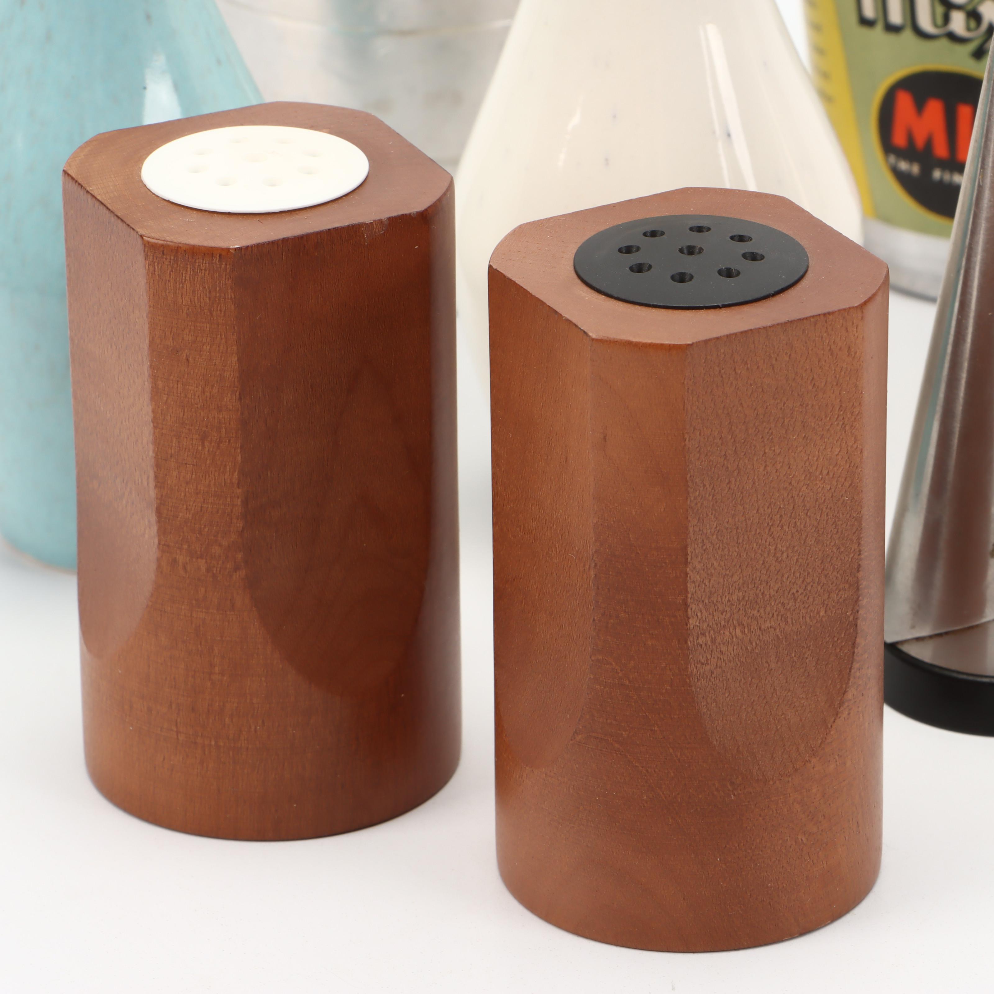 Stainless Steel, Wooden, and Other Shaker Sets with Aluminum Measuring Cup