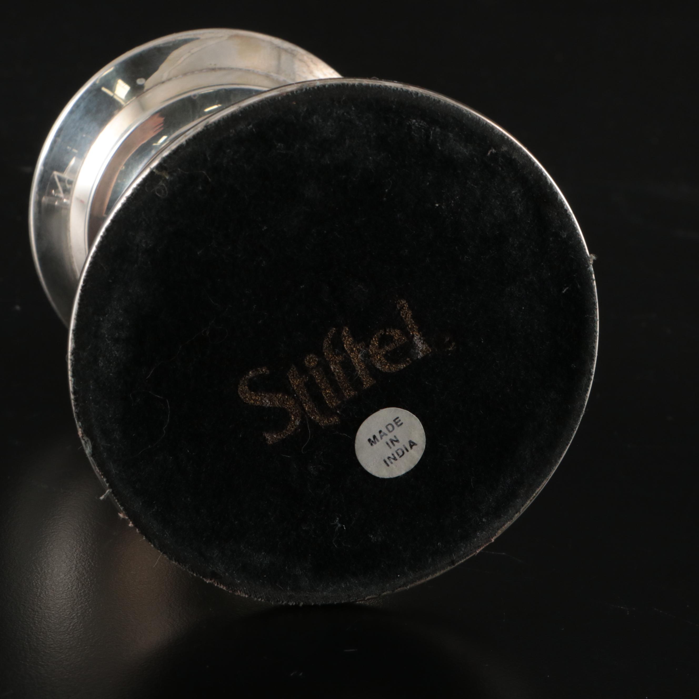 Stiffel Silver Plated Candle Holders with Crystal Hurricanes