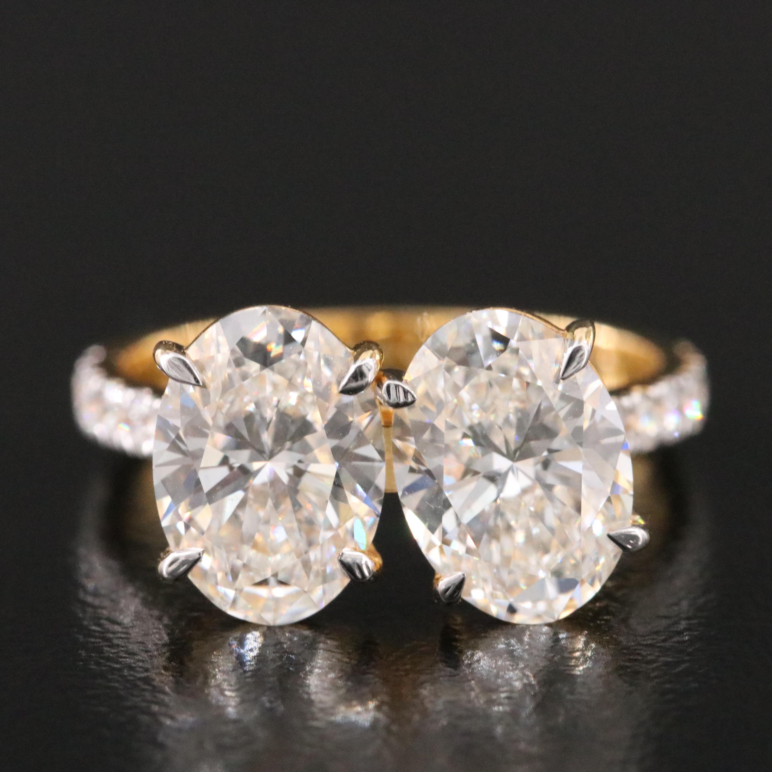 14K 4.00 CTW Lab Grown Diamond Ring with IGI Reports