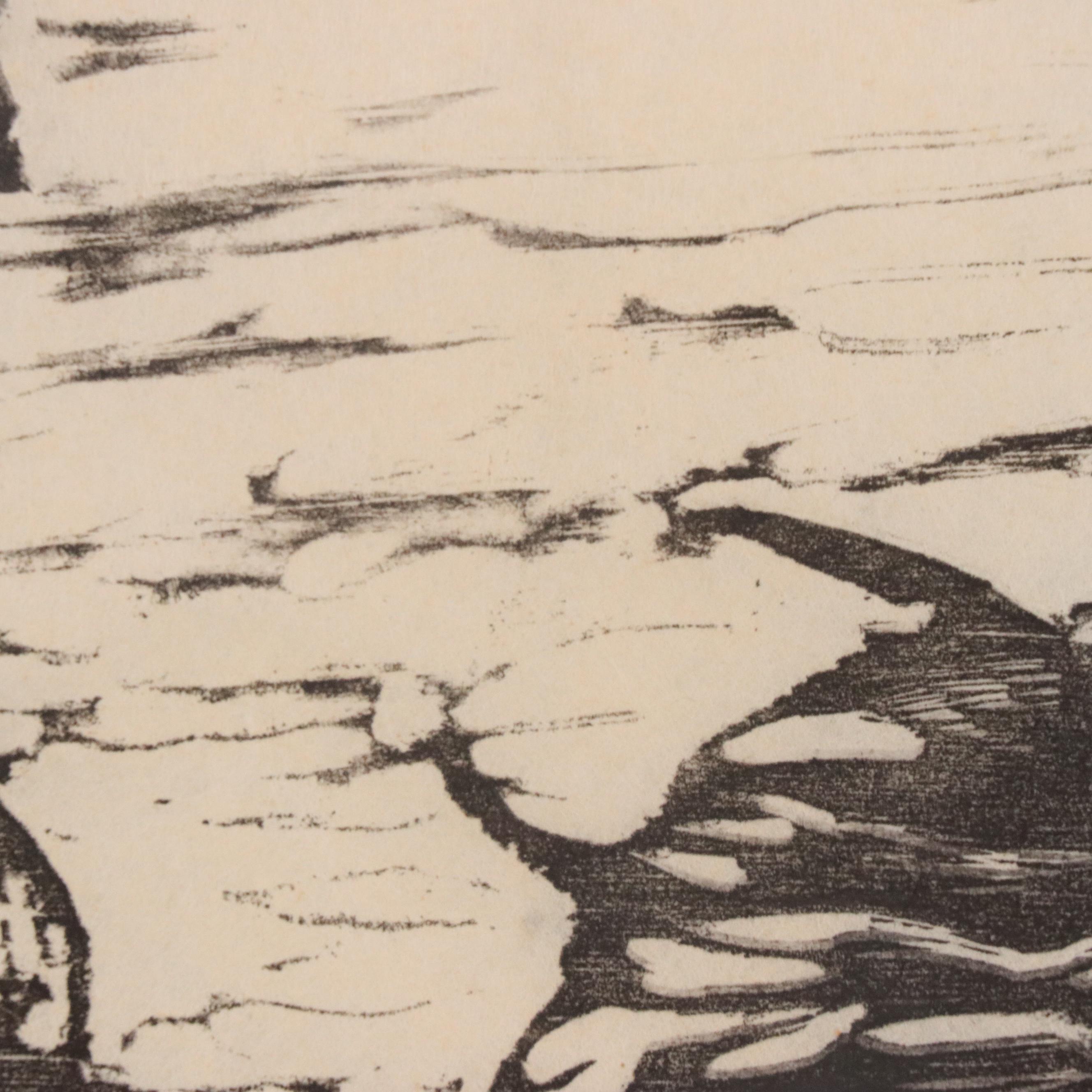 Bill Firschein Woodcut "Shadows & Bull"