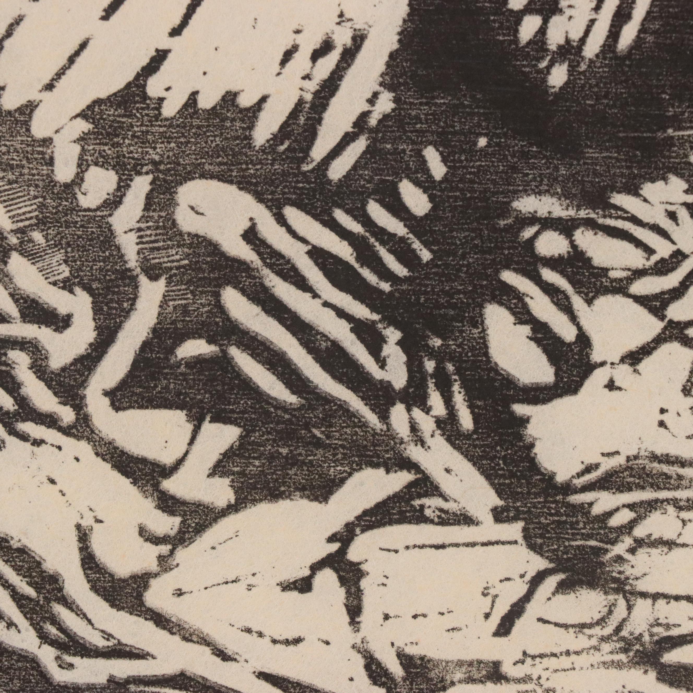 Bill Firschein Woodcut "Shadows & Bull"