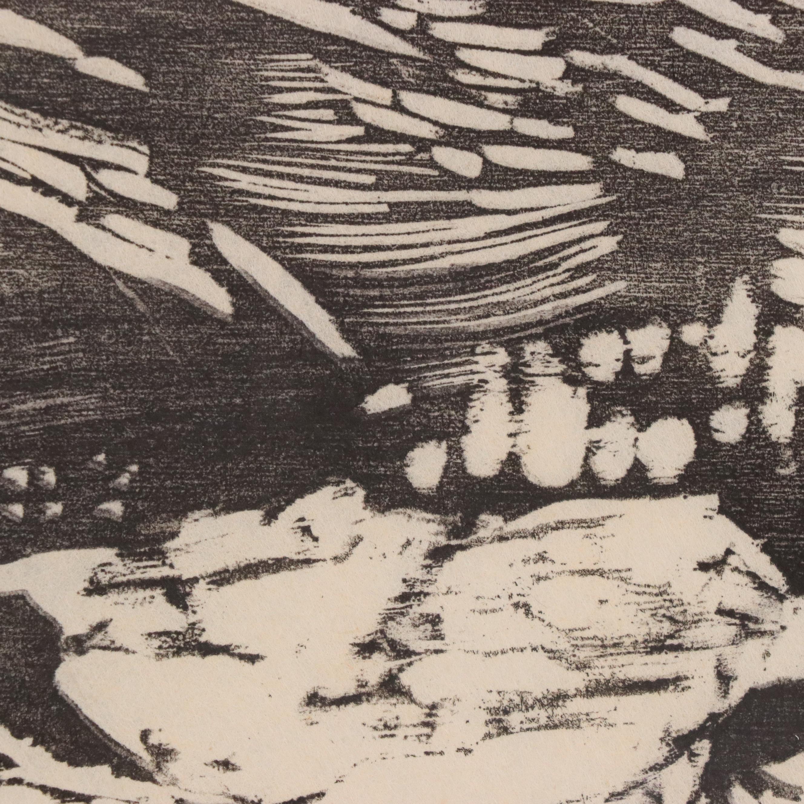 Bill Firschein Woodcut "Shadows & Bull"