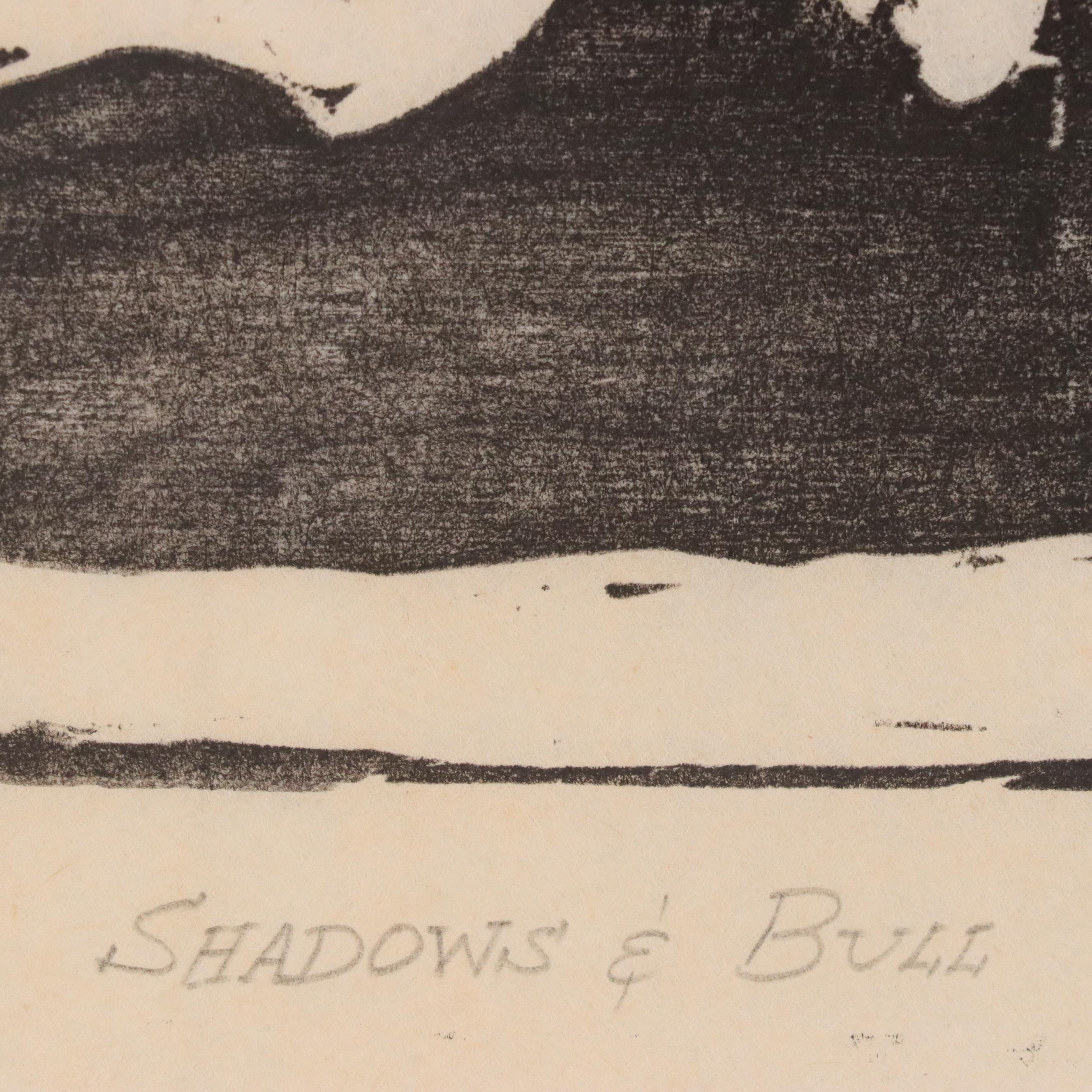 Bill Firschein Woodcut "Shadows & Bull"