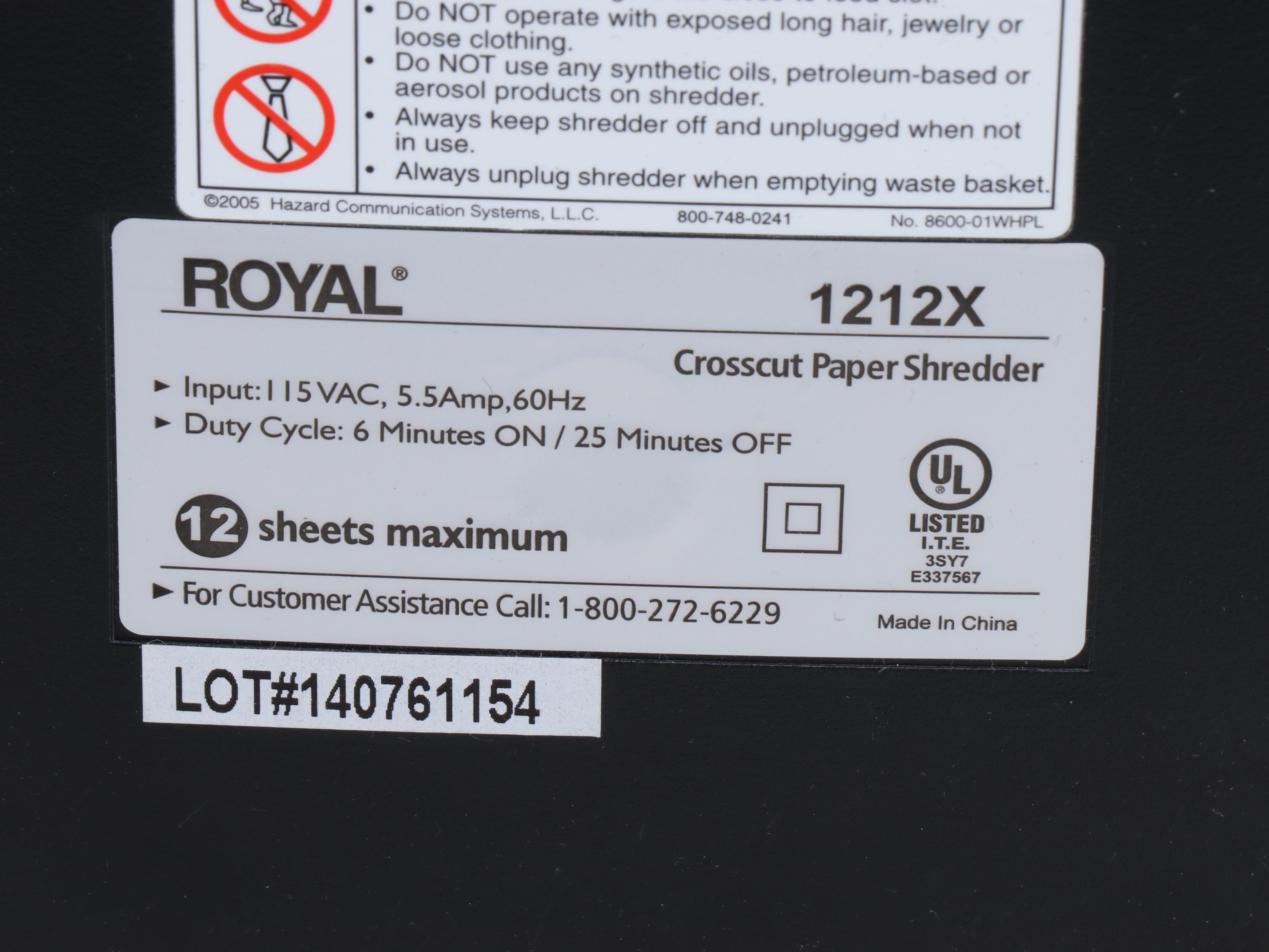 Lasko Space Heater,  Air Monster Fan, and Royal Crosscut Paper Shredder