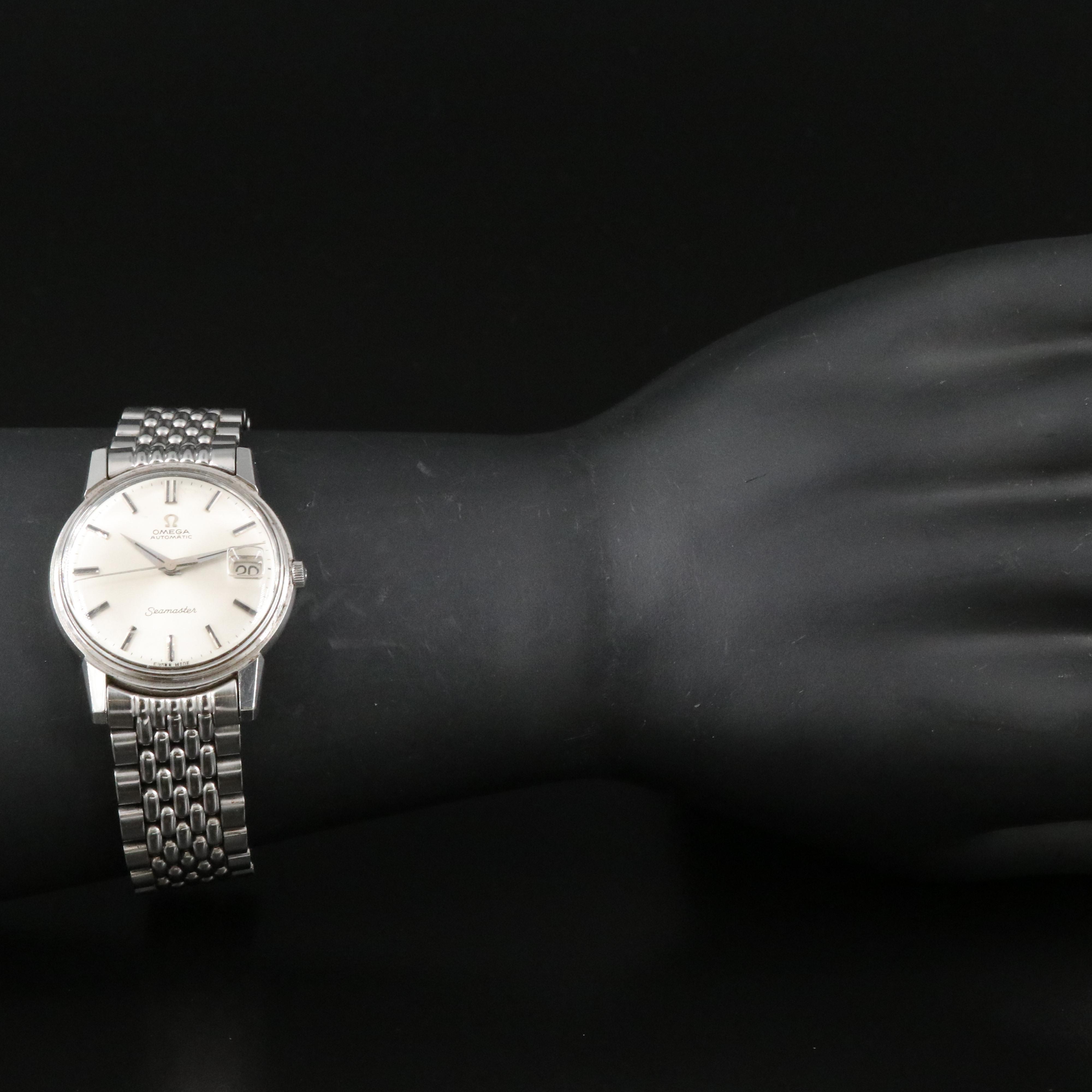 Vintage Omega Seamaster 166.003 Silver 34mm Automatic Watch