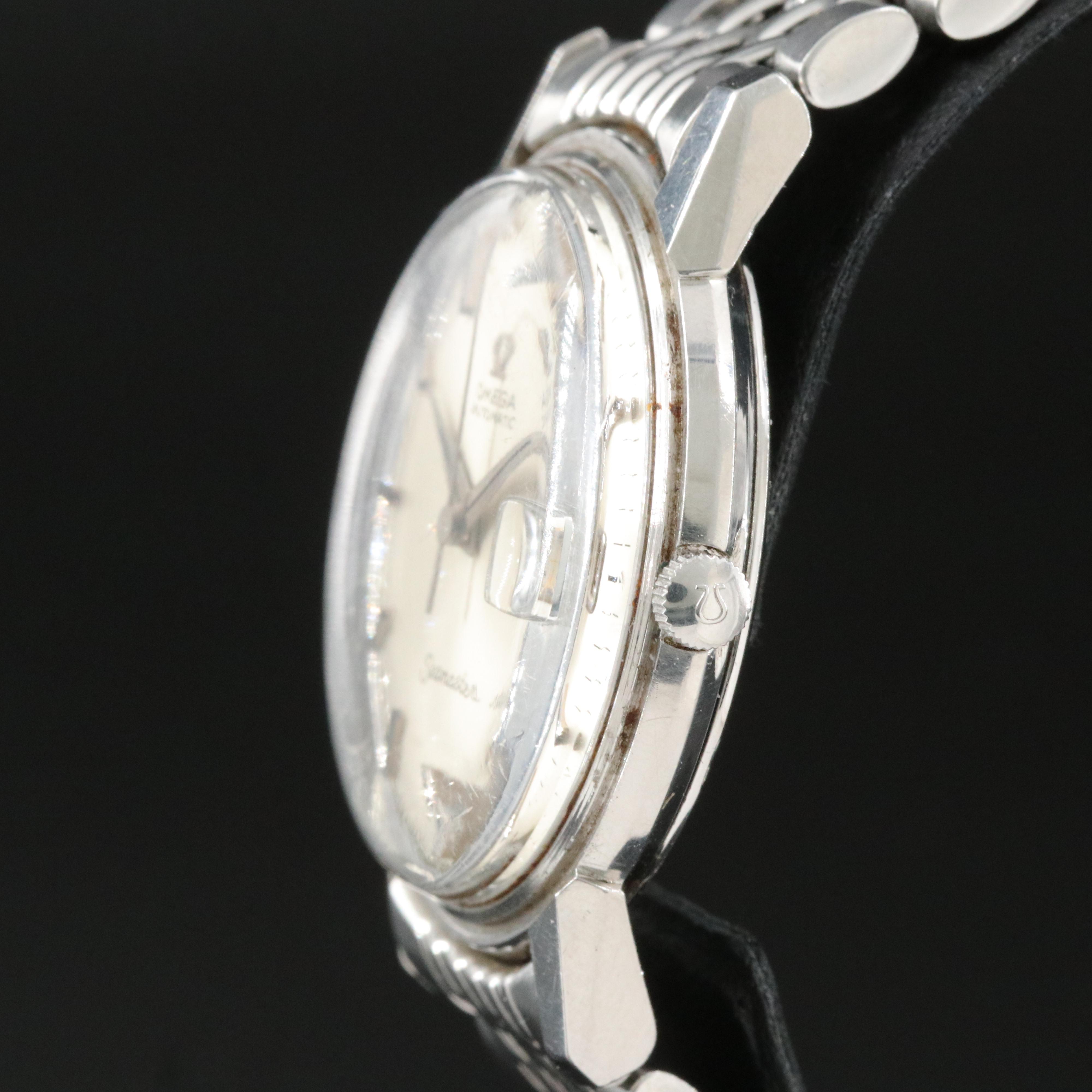 Vintage Omega Seamaster 166.003 Silver 34mm Automatic Watch