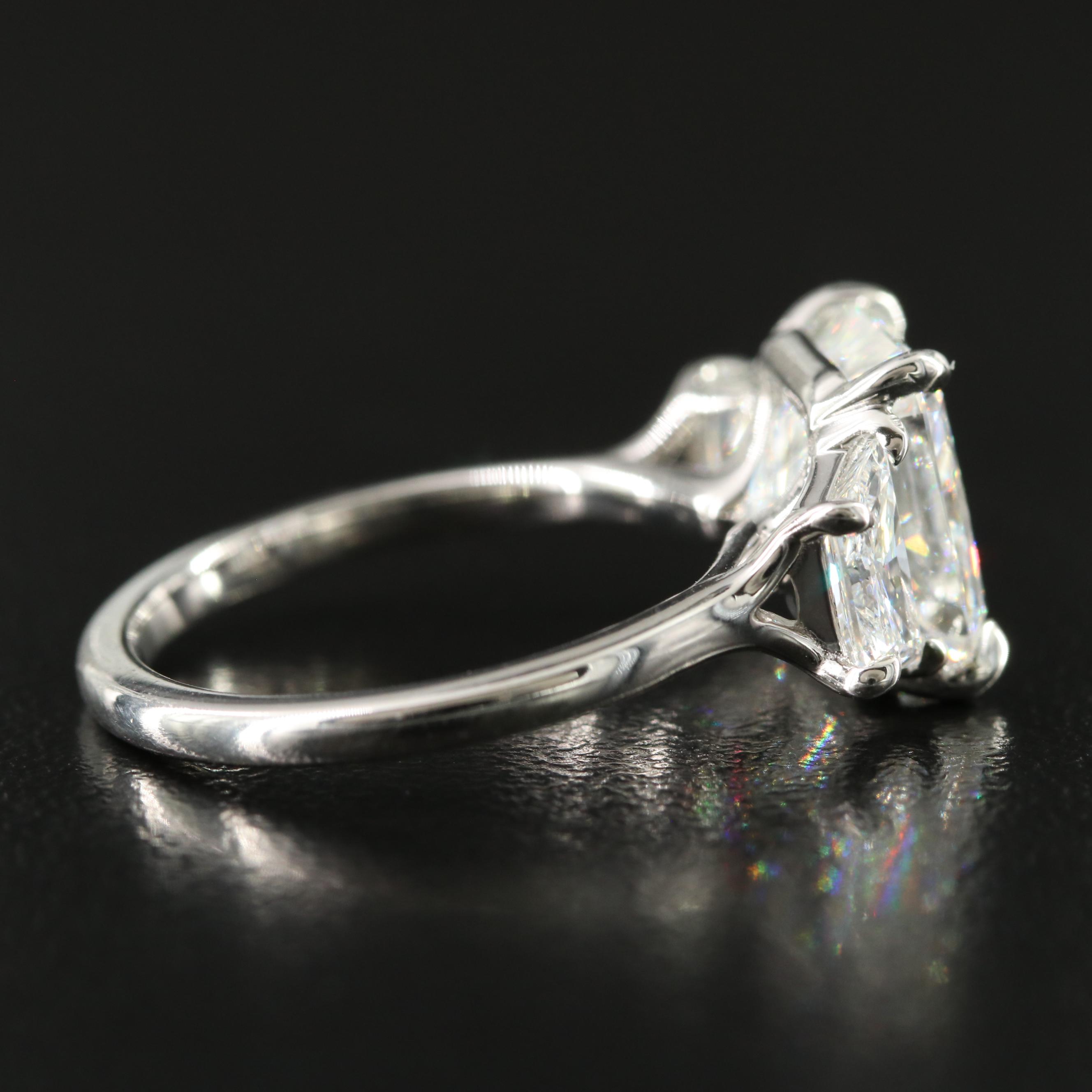 Platinum 5.04 CTW Diamond Ring with GIA Report