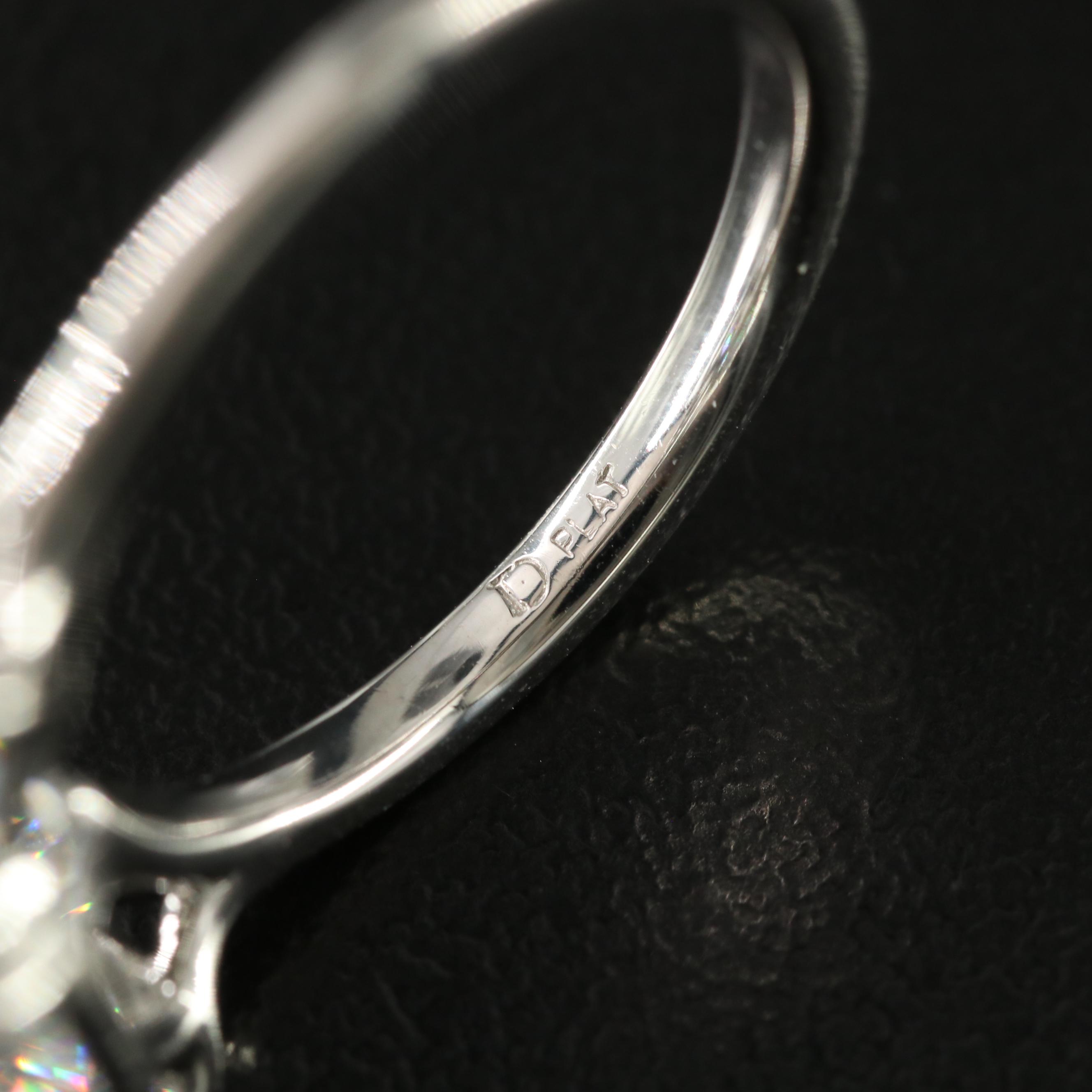 Platinum 5.04 CTW Diamond Ring with GIA Report