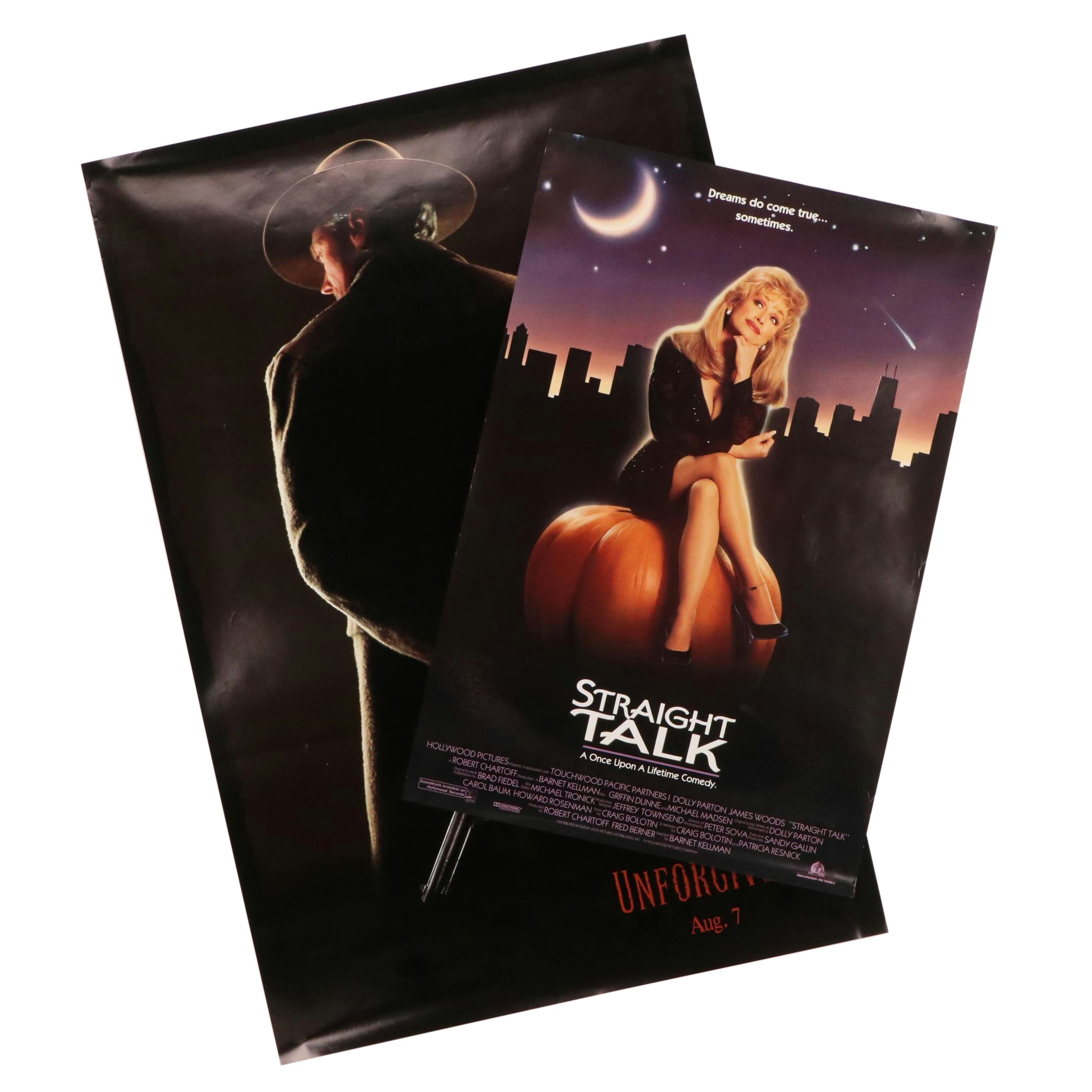 Movie Posters for "Straight Talk" and "Unforgiven," 1992