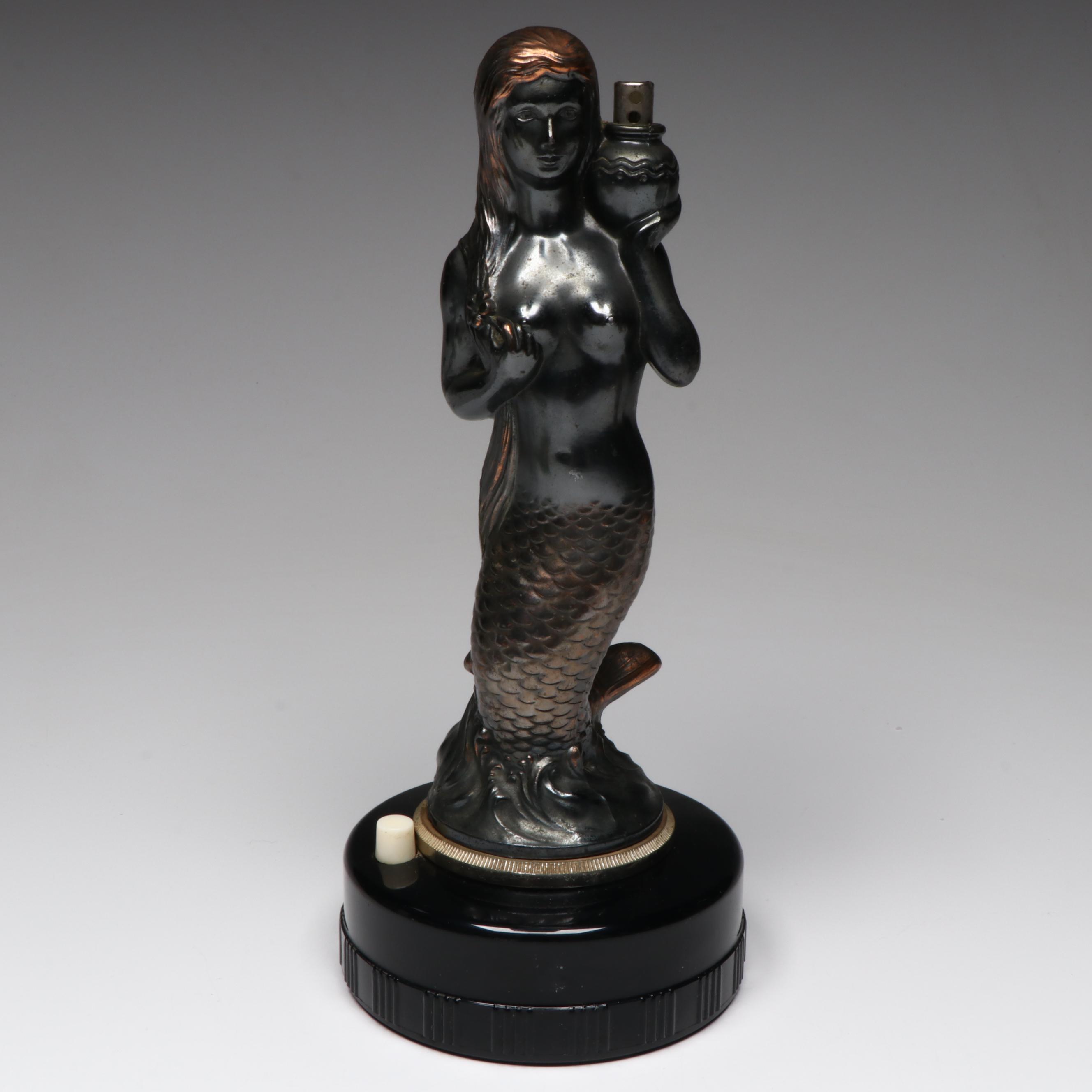 Rony Nude Mermaid Electric Table Lighter with Ashtrays