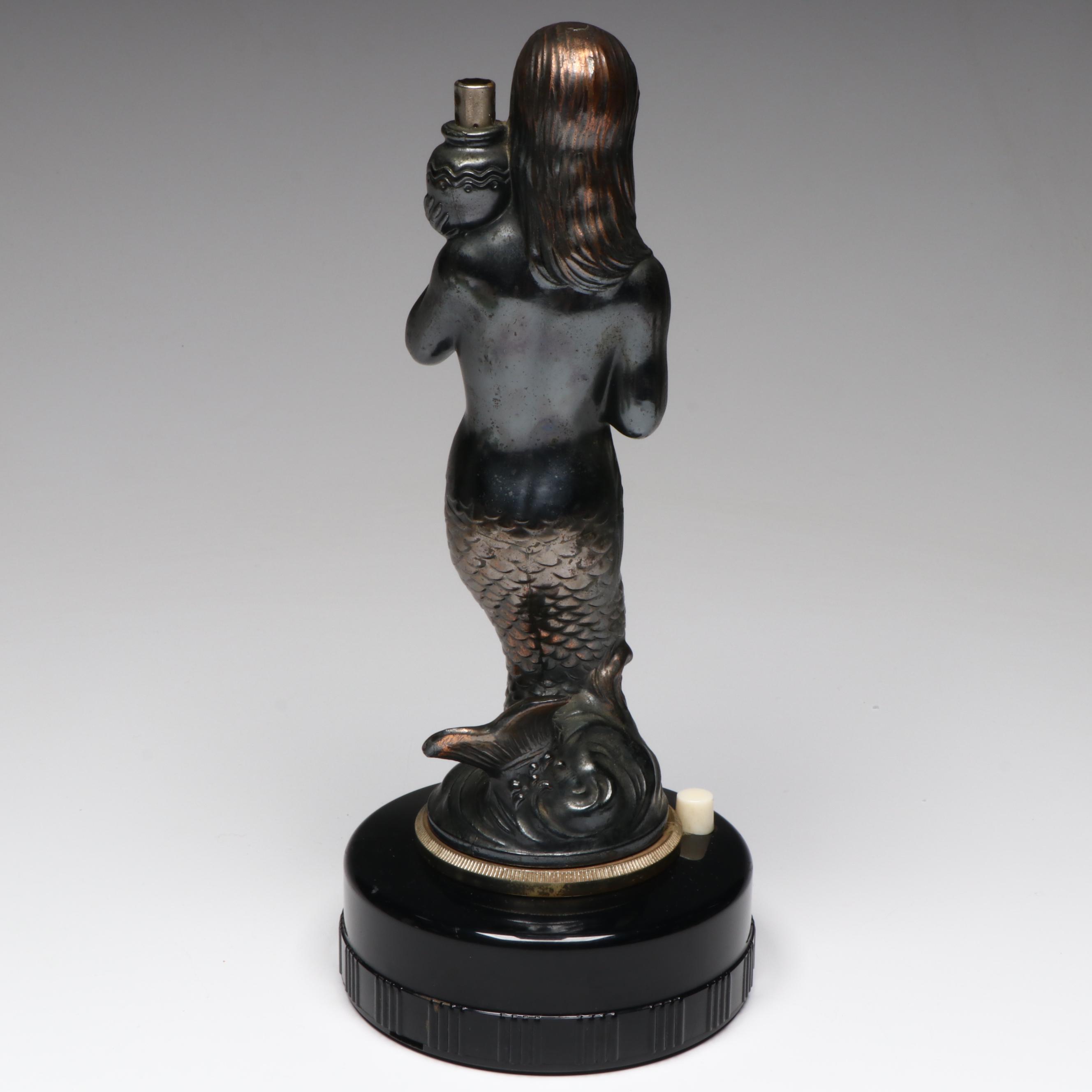 Rony Nude Mermaid Electric Table Lighter with Ashtrays