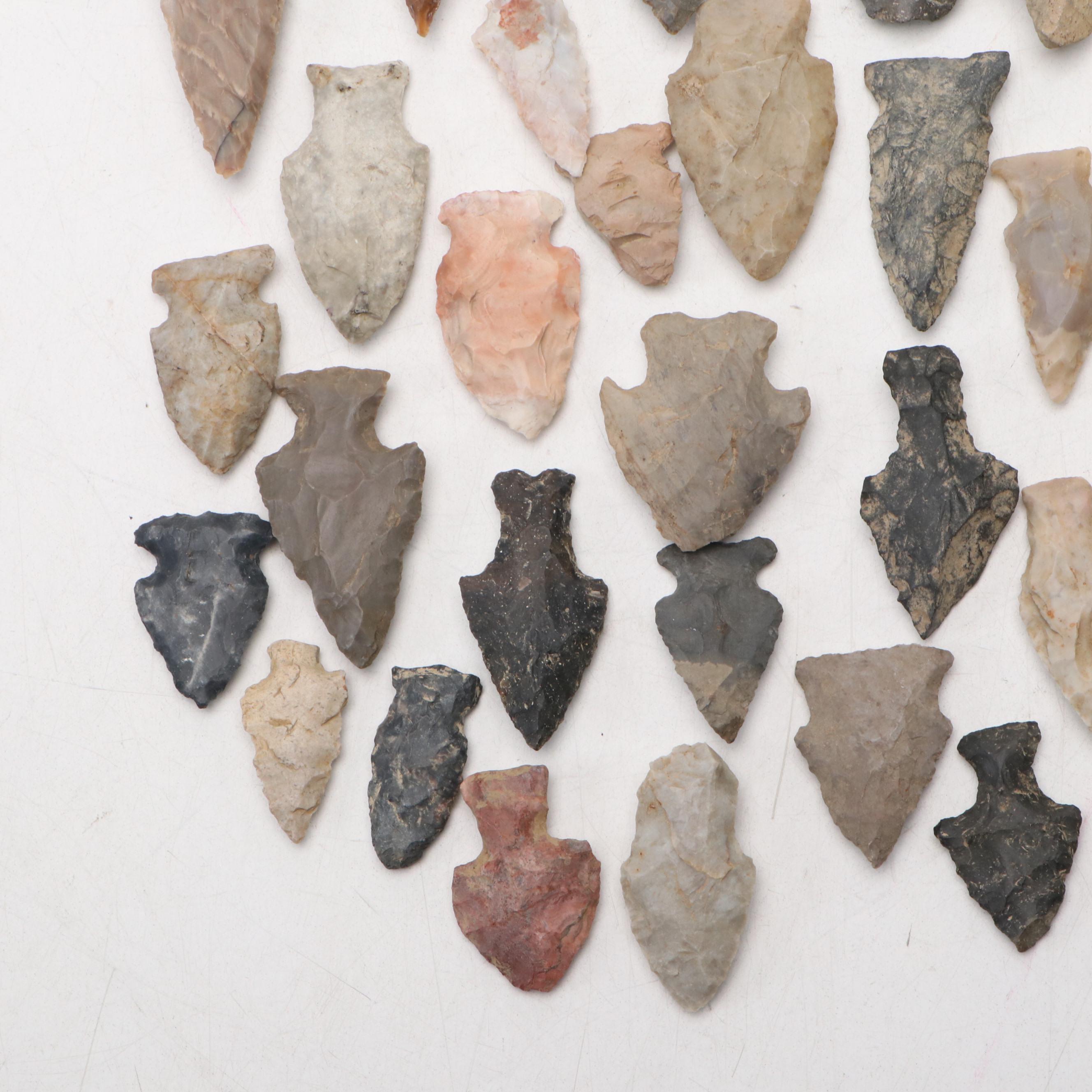 Dovetail, Lanceolate, and Other Arrowheads, Archaic to Woodland Period