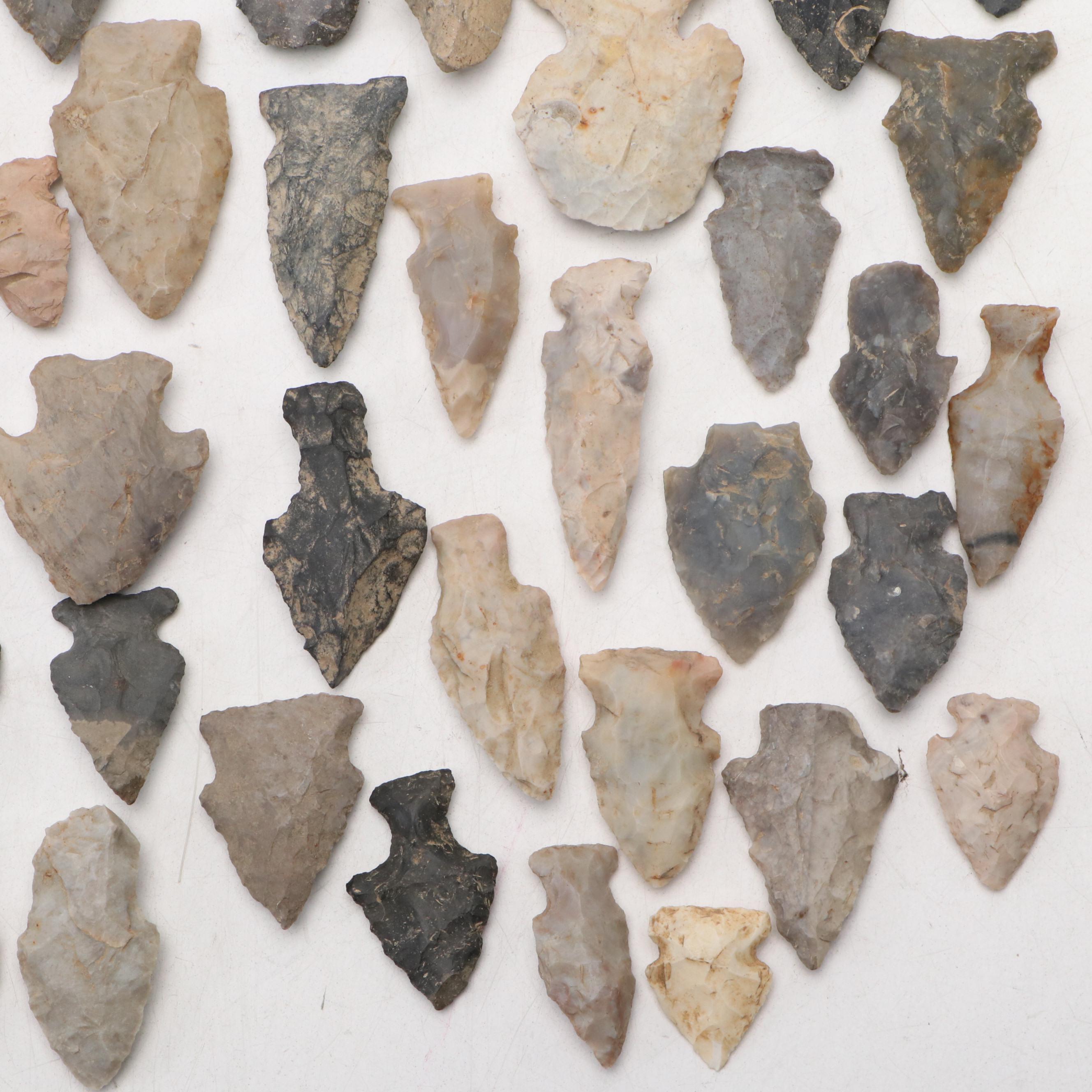 Dovetail, Lanceolate, and Other Arrowheads, Archaic to Woodland Period