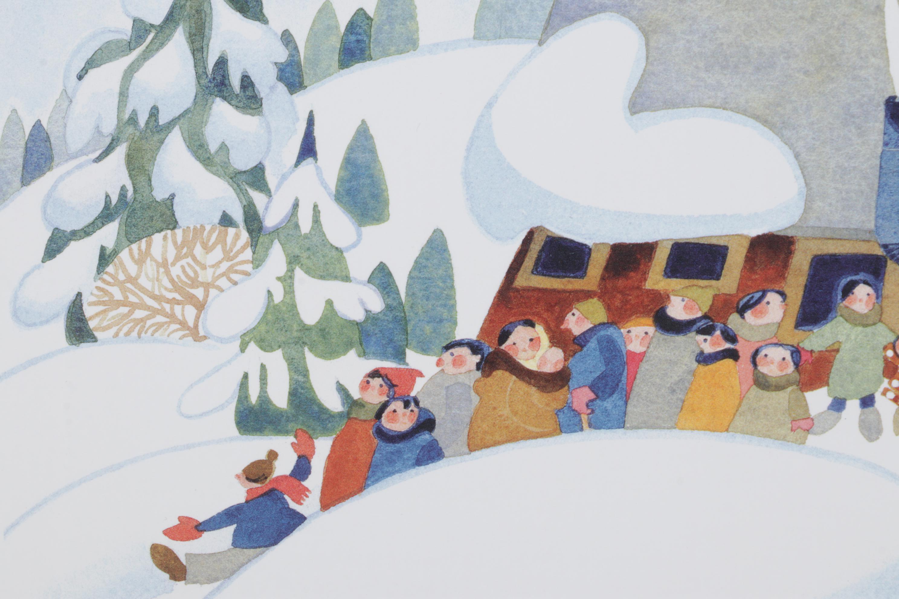 Rie Muñoz Offset Lithograph "Church is Out" and "Winter", Late 20th C.