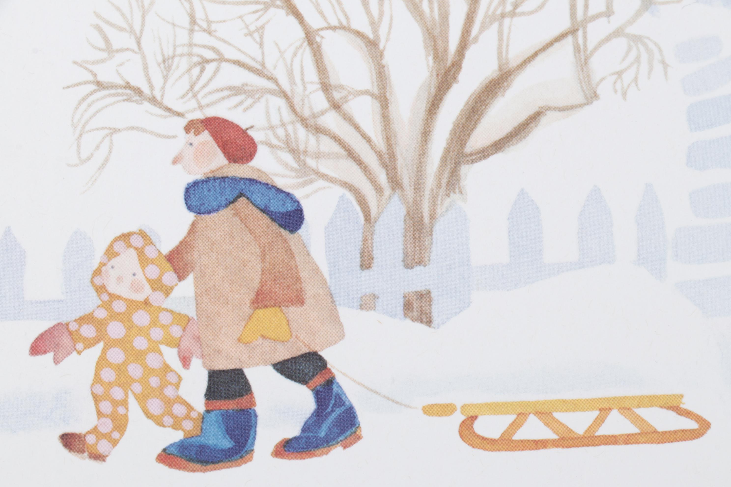 Rie Muñoz Offset Lithograph "Church is Out" and "Winter", Late 20th C.