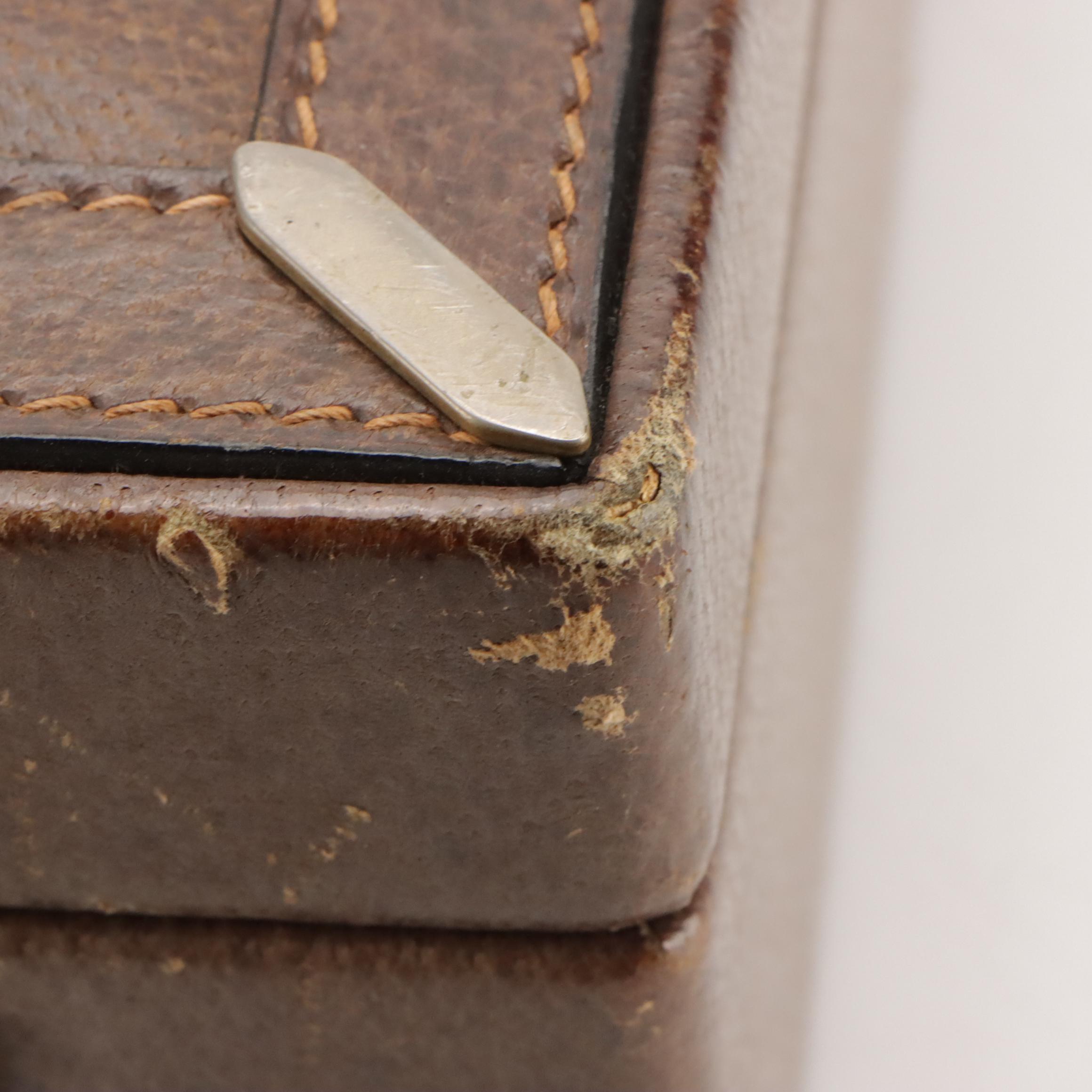 Gucci Web Stripe Attaché Briefcase in Cinghiale Leather, Circa 1970