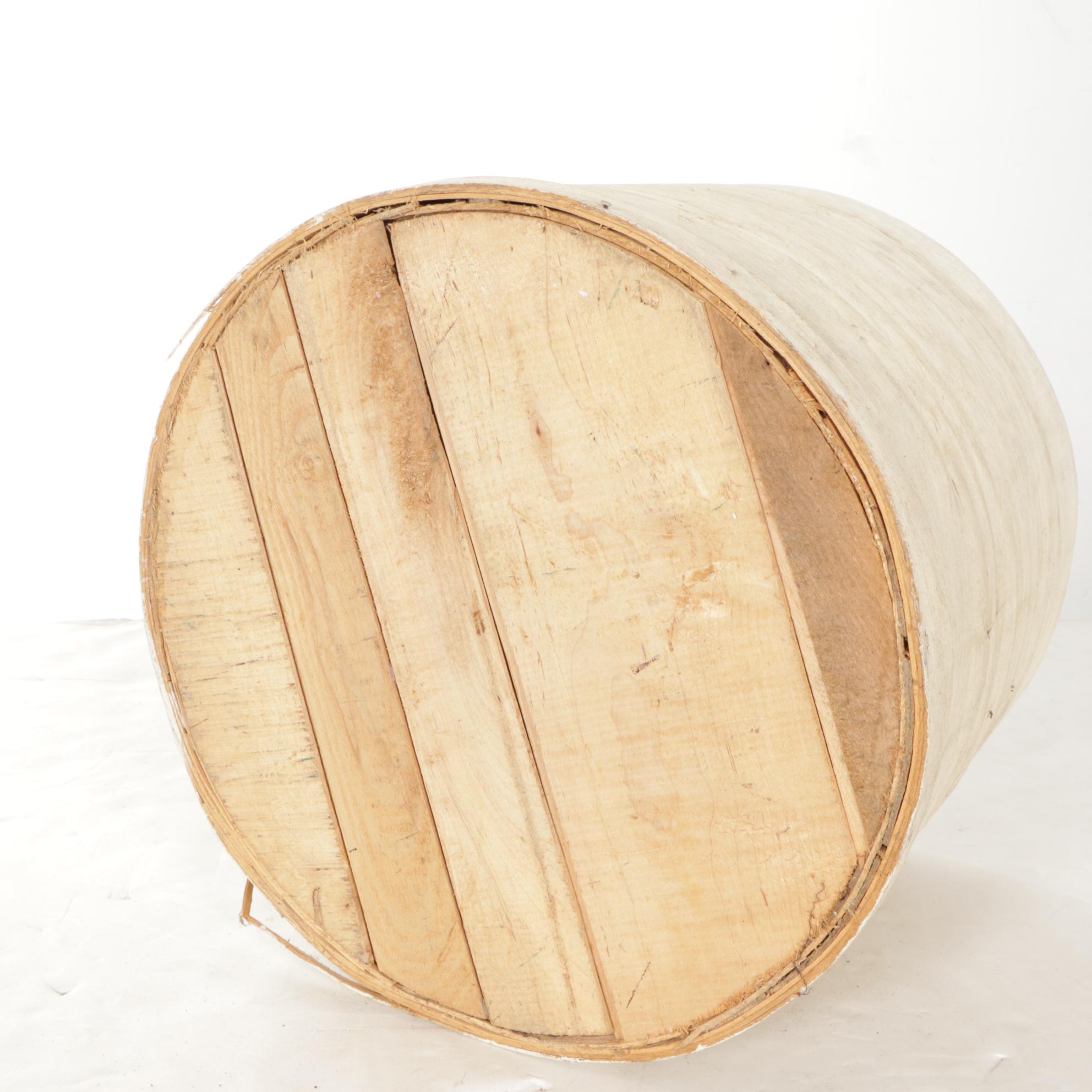 Round Wooden Longhorn American Cheese Box