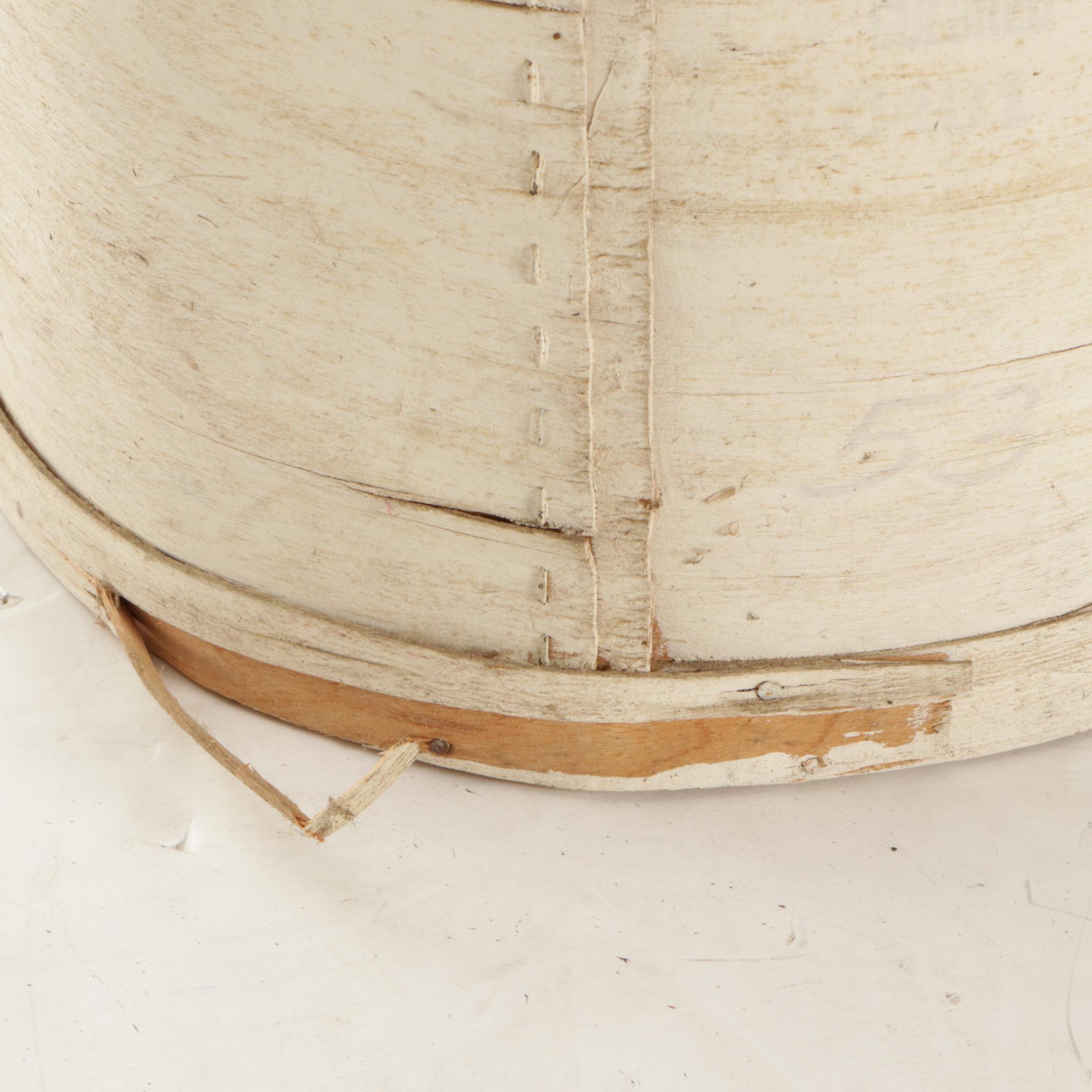 Round Wooden Longhorn American Cheese Box