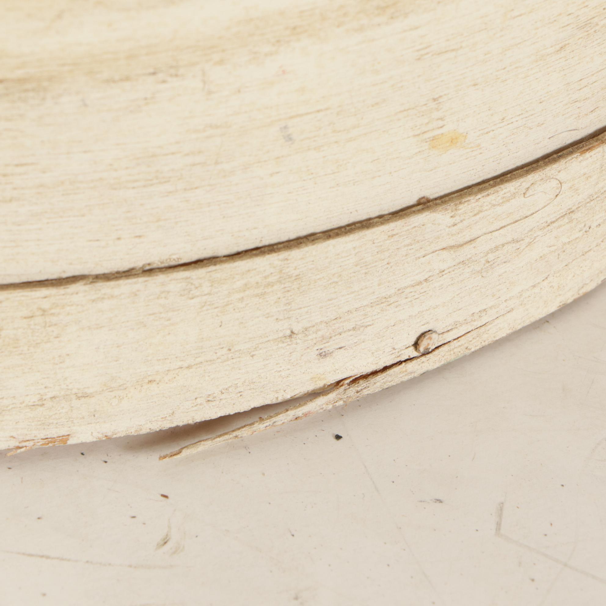 Round Wooden Longhorn American Cheese Box