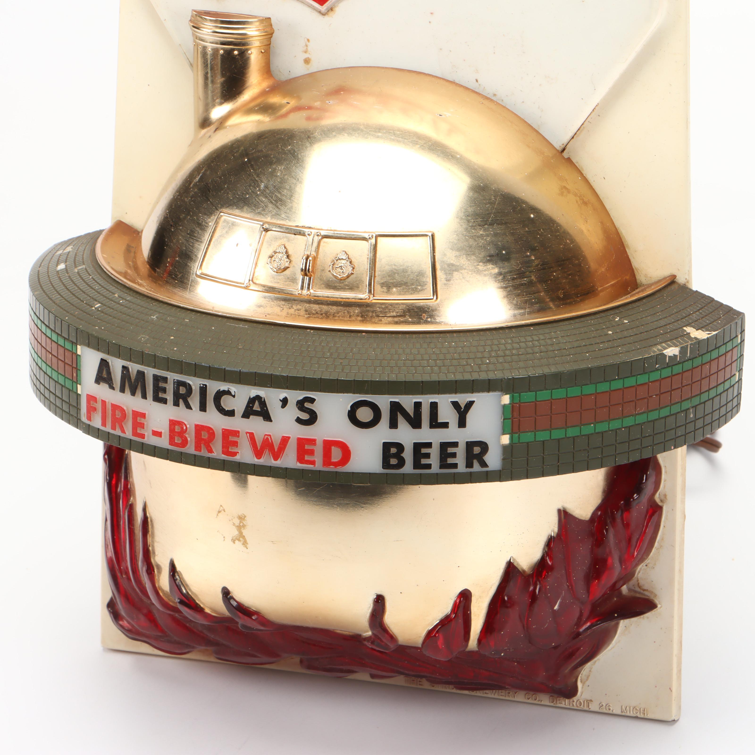 Stroh's Beer Illuminated Advertising Wall Sign