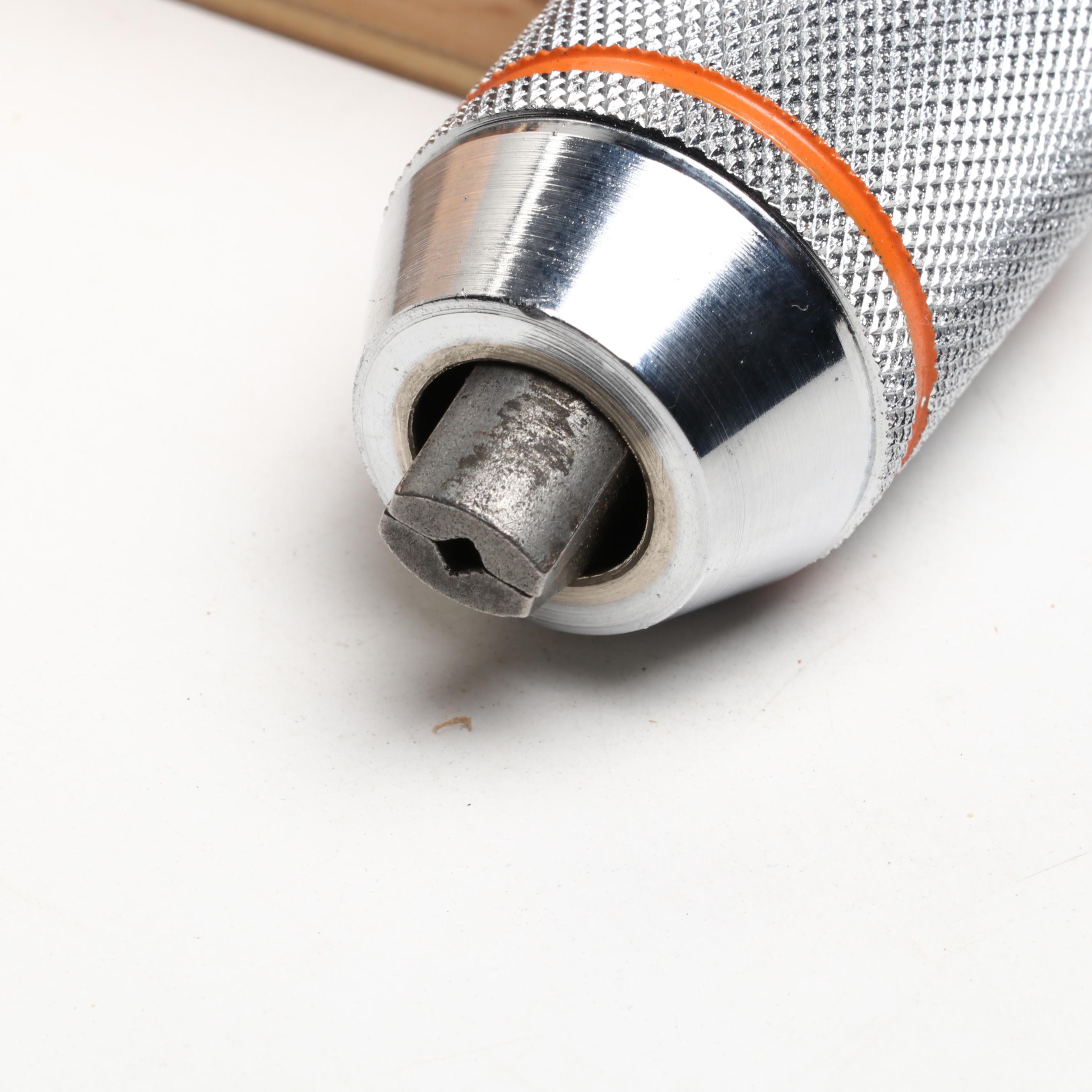 Ridgway 13 Pc. Auger Bit Set with Stanley 3" Radius Brace Drill, 1970s