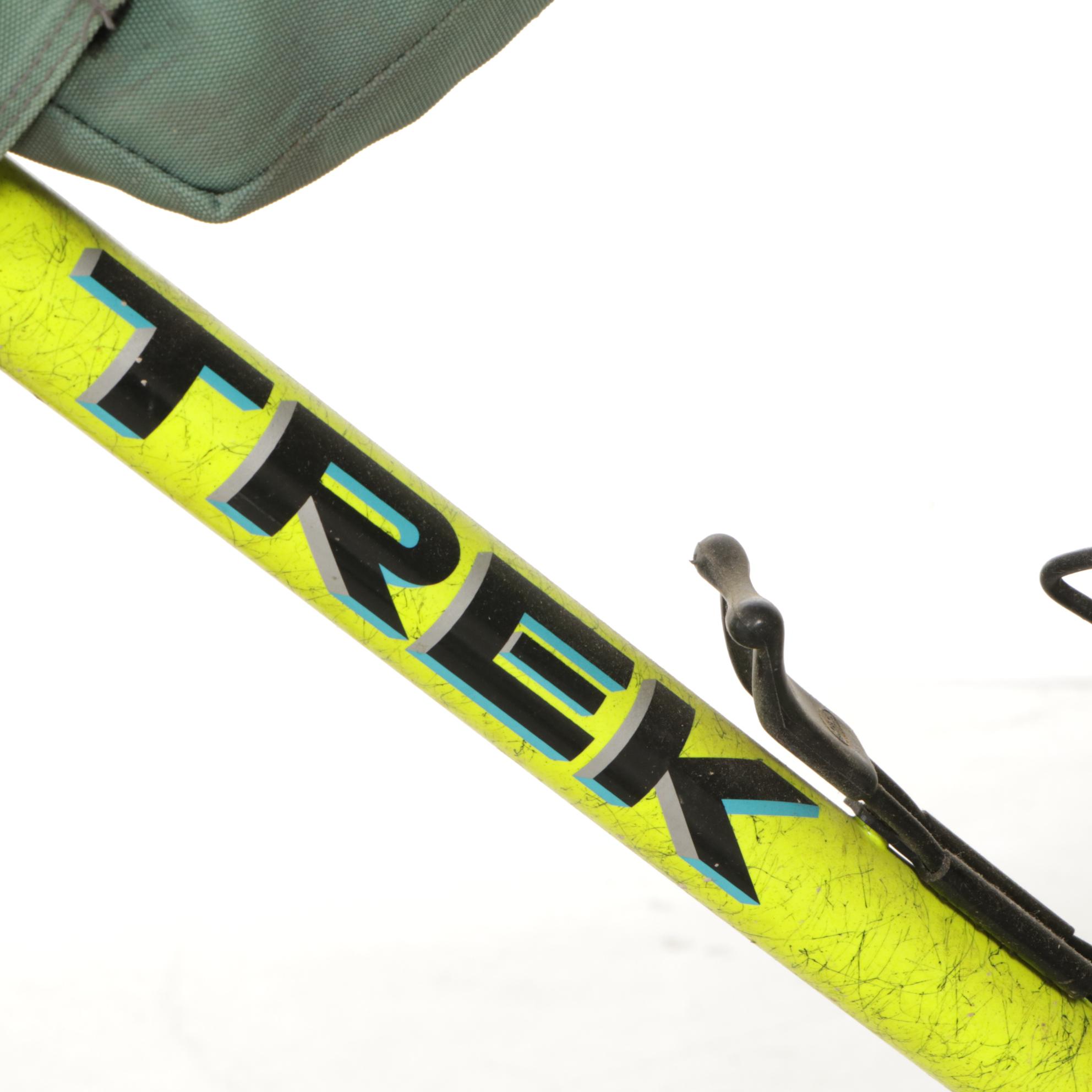 Neon Yellow Trek 830 Mountain Bike with Green Avenir Bag