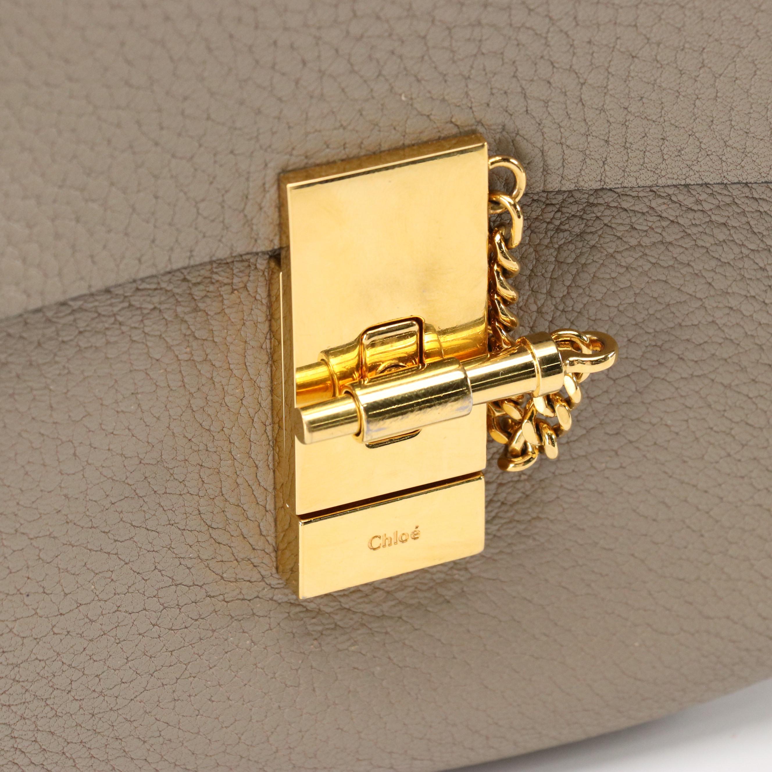 Chloé Drew Crossbody Bag in Motty Grey Grained Leather