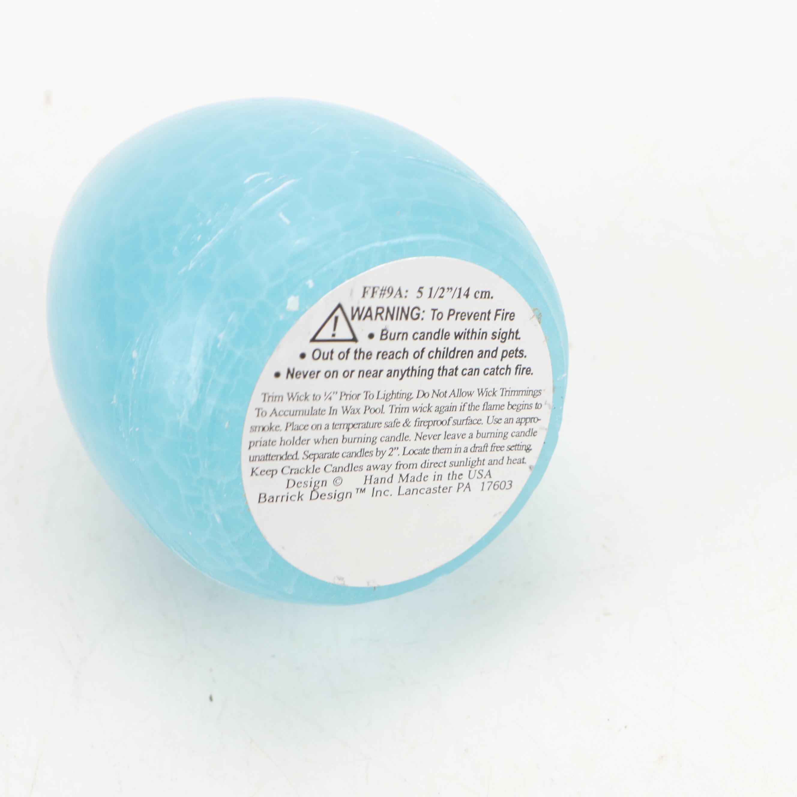 Barrick Designs Crinkle Candles with Metal Candle Holders