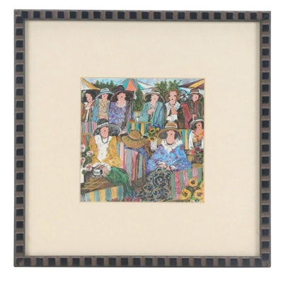 Digital Print of Women at Outdoor Café After Laura Mostaghel Digital Print of Women at Outdoor Café After Laura Mostaghel