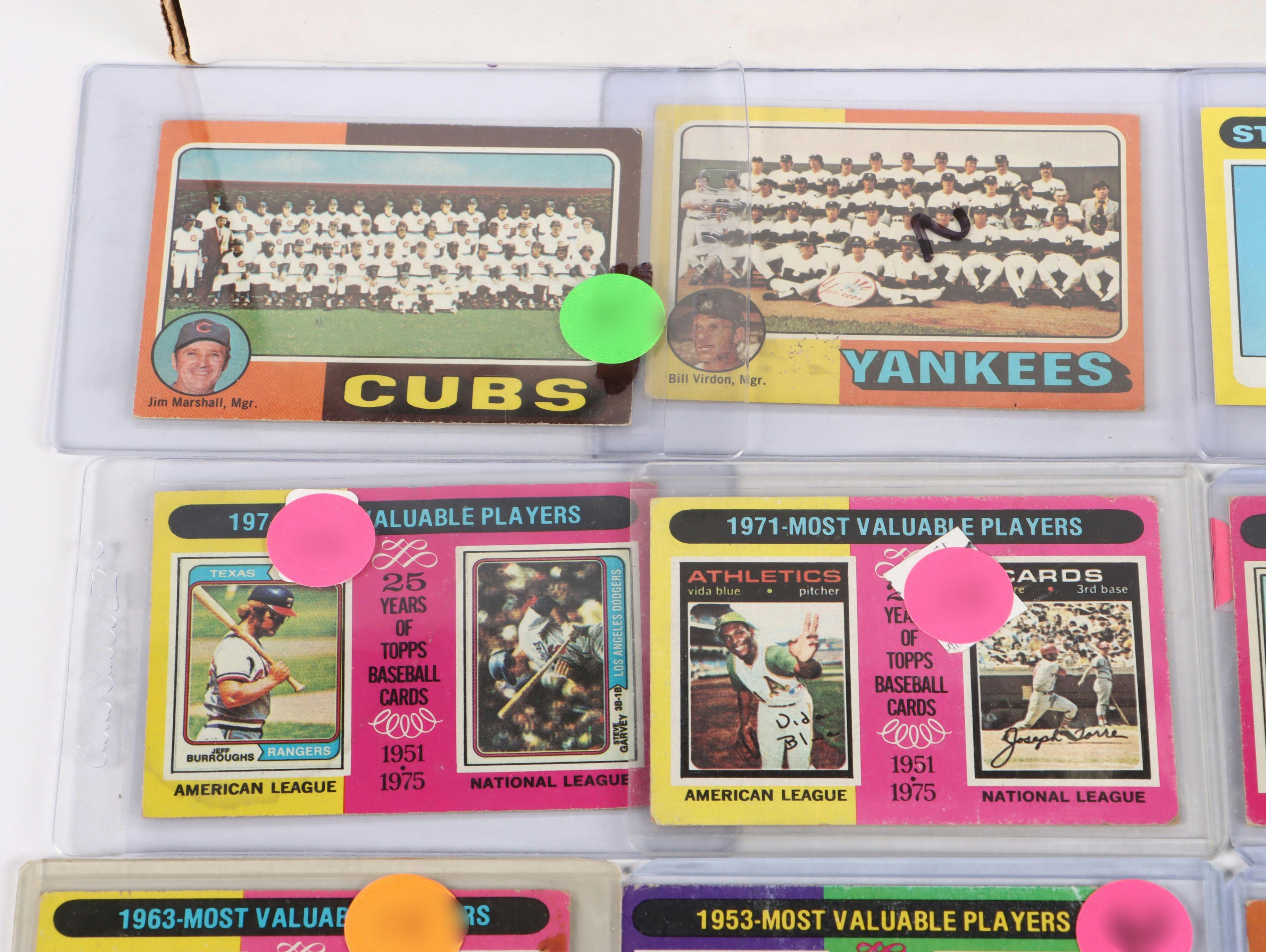 1975 Topps Baseball Cards Featuring Hank Aaron, Reggie Jackson, and More