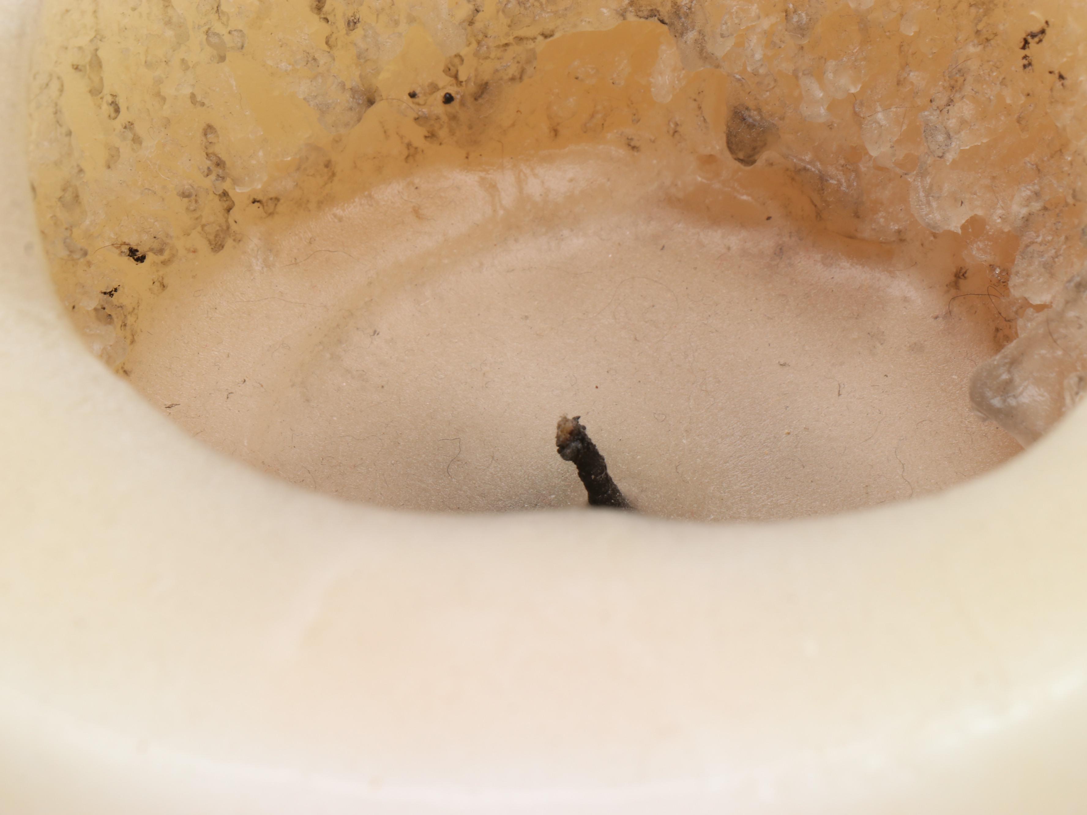 Austin Sculpture Large Ceramic and Glass Candle Holders with Wax Candles