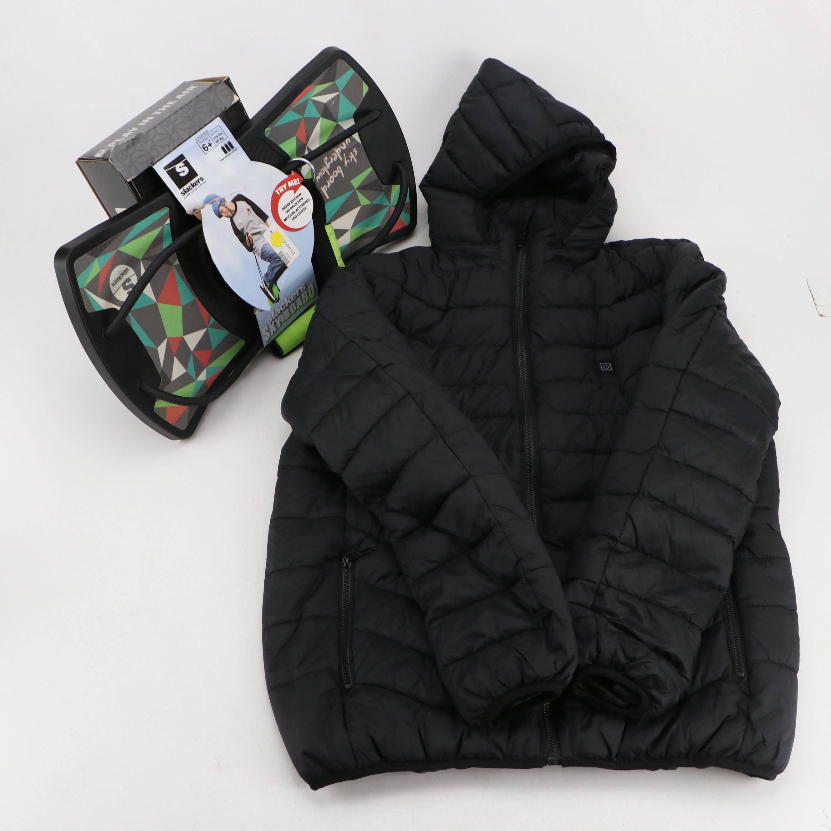 Slackers Skyboard Underglow Bouncy Board with Heat-Up Insulated Coat