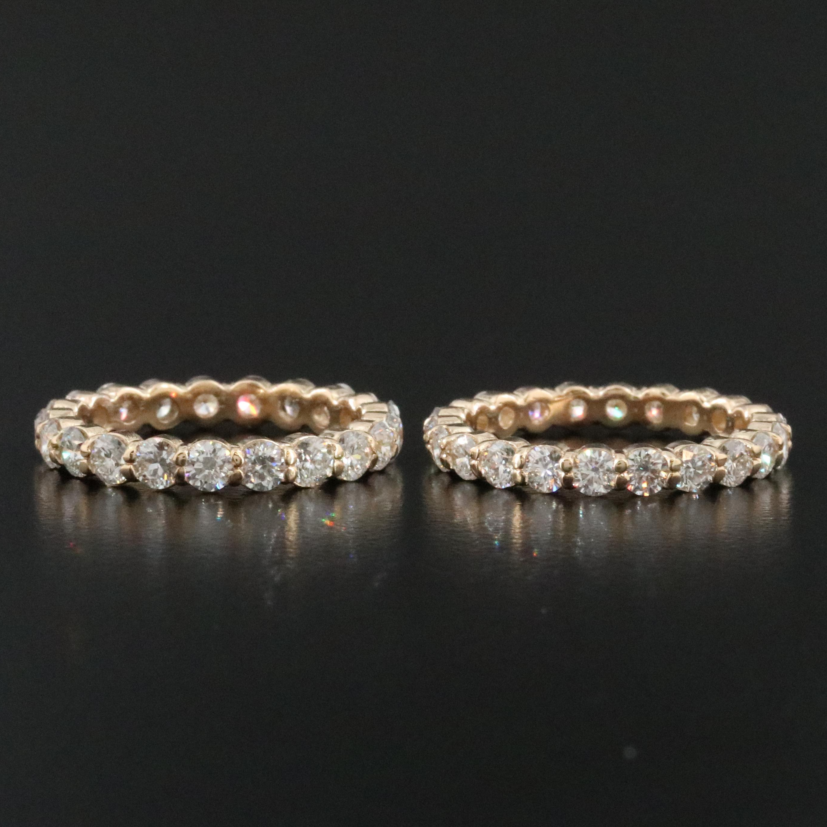 14K 4.41 CTW Lab Grown Diamond Eternity Bands
