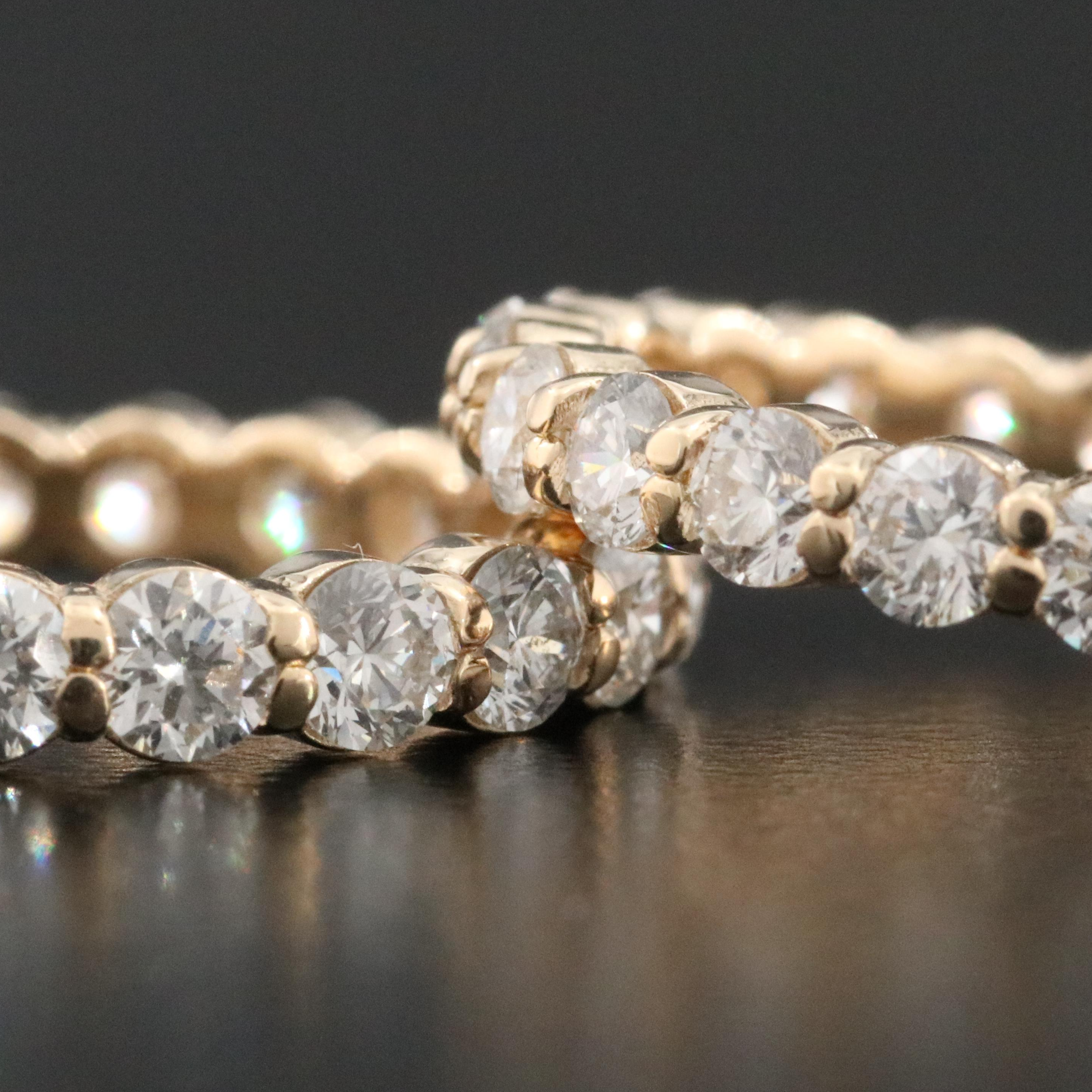 14K 4.41 CTW Lab Grown Diamond Eternity Bands