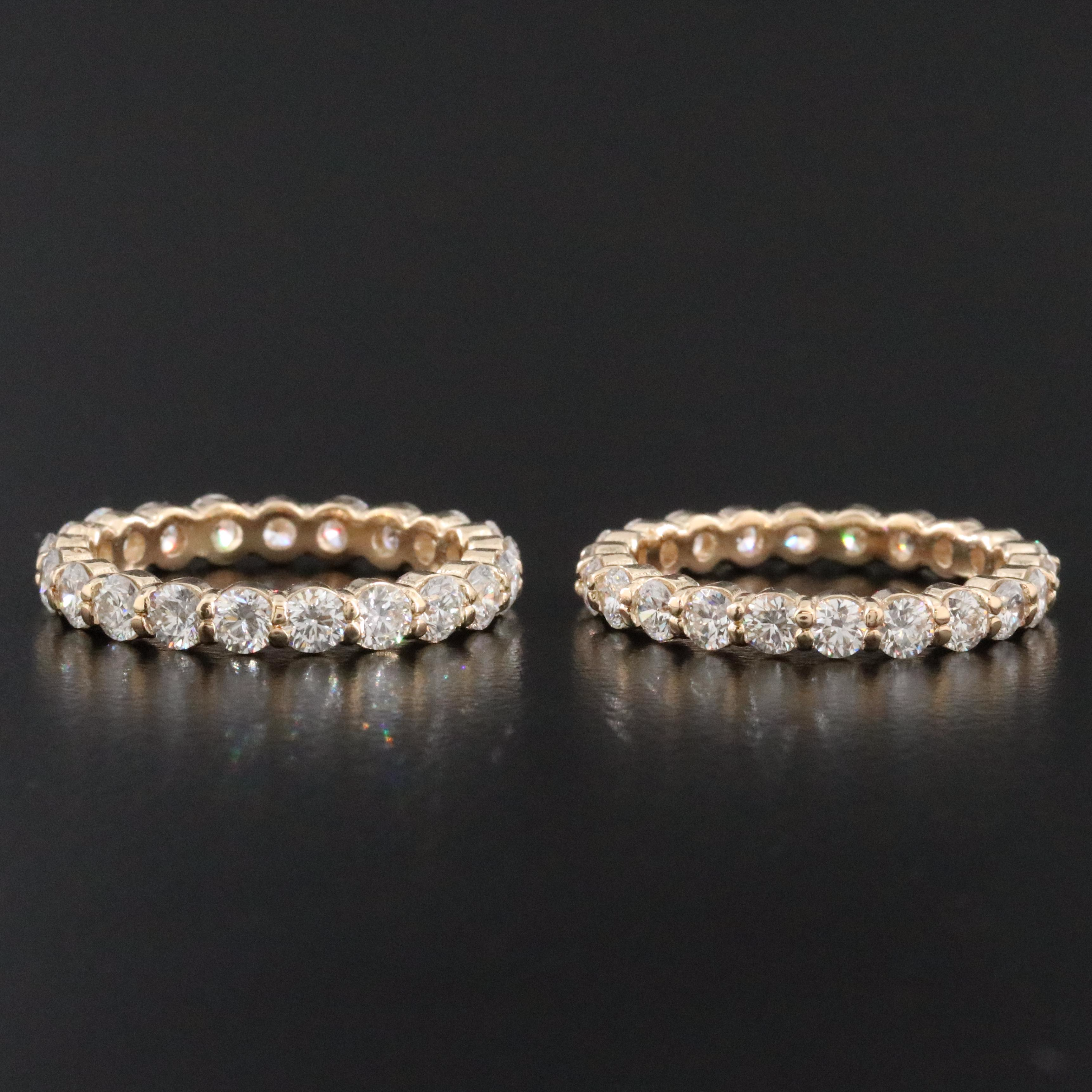 14K 4.41 CTW Lab Grown Diamond Eternity Bands