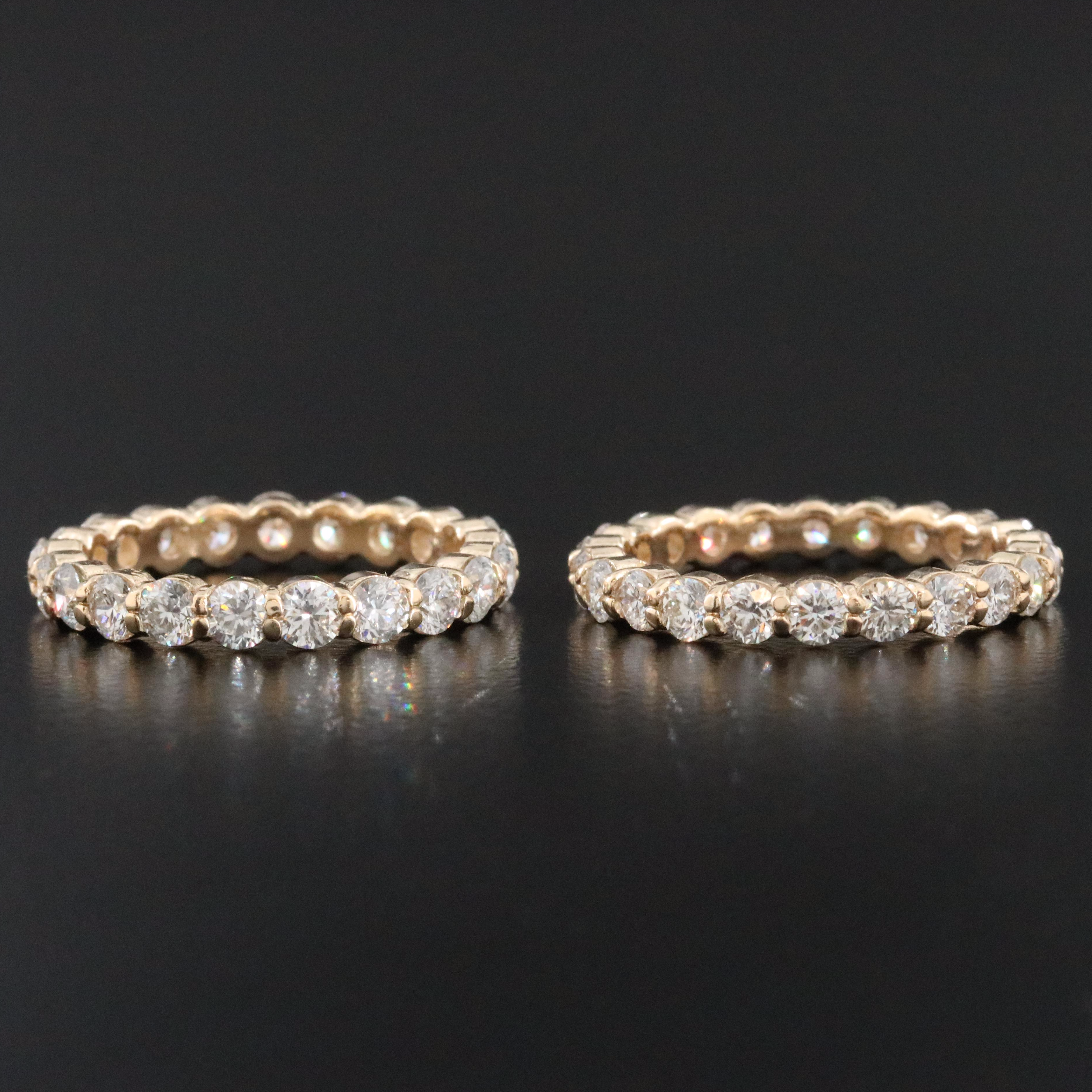 14K 4.41 CTW Lab Grown Diamond Eternity Bands