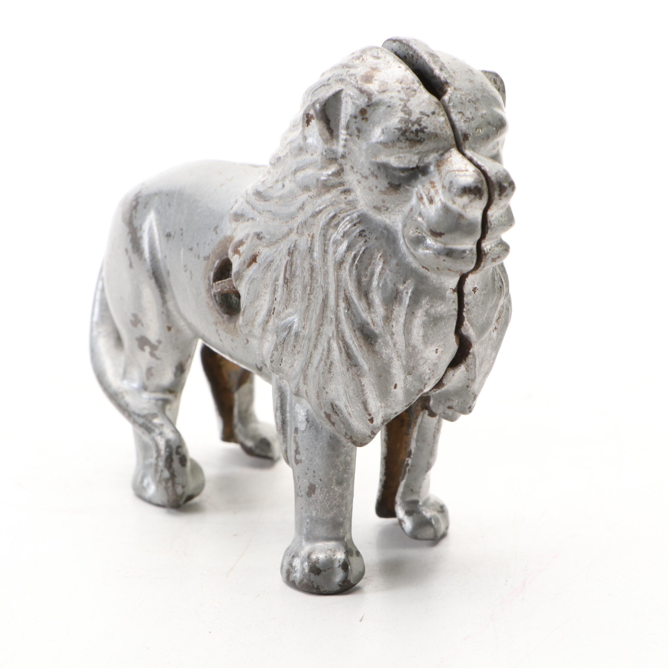 A. C. Williams Cast Iron Lion Bank, Early 20th Century
