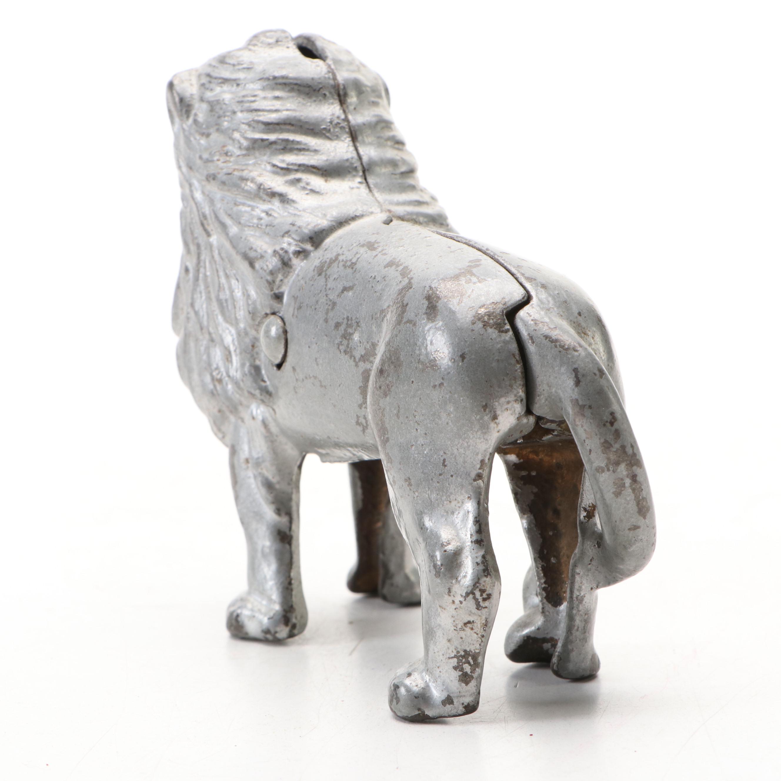 A. C. Williams Cast Iron Lion Bank, Early 20th Century