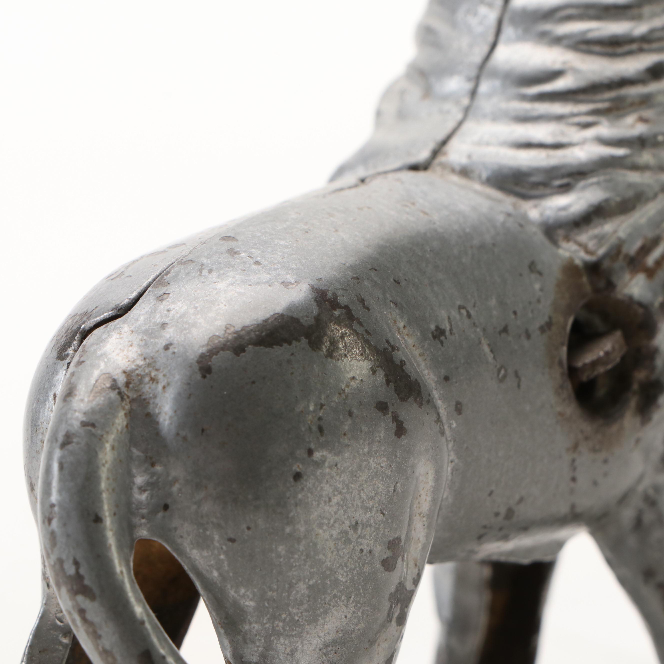 A. C. Williams Cast Iron Lion Bank, Early 20th Century