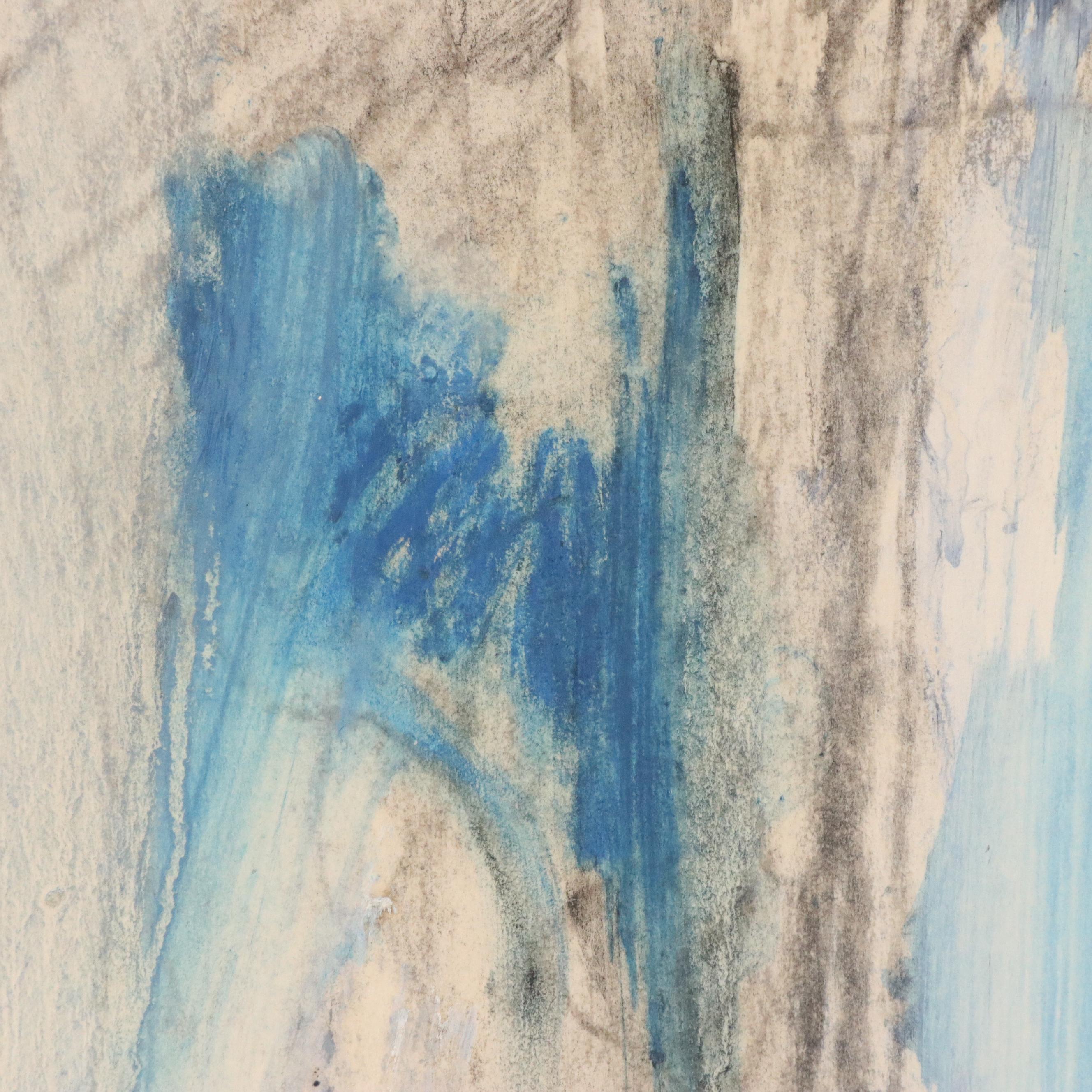 Jack Meanwell Modern Abstract Mixed Media Painting,1988