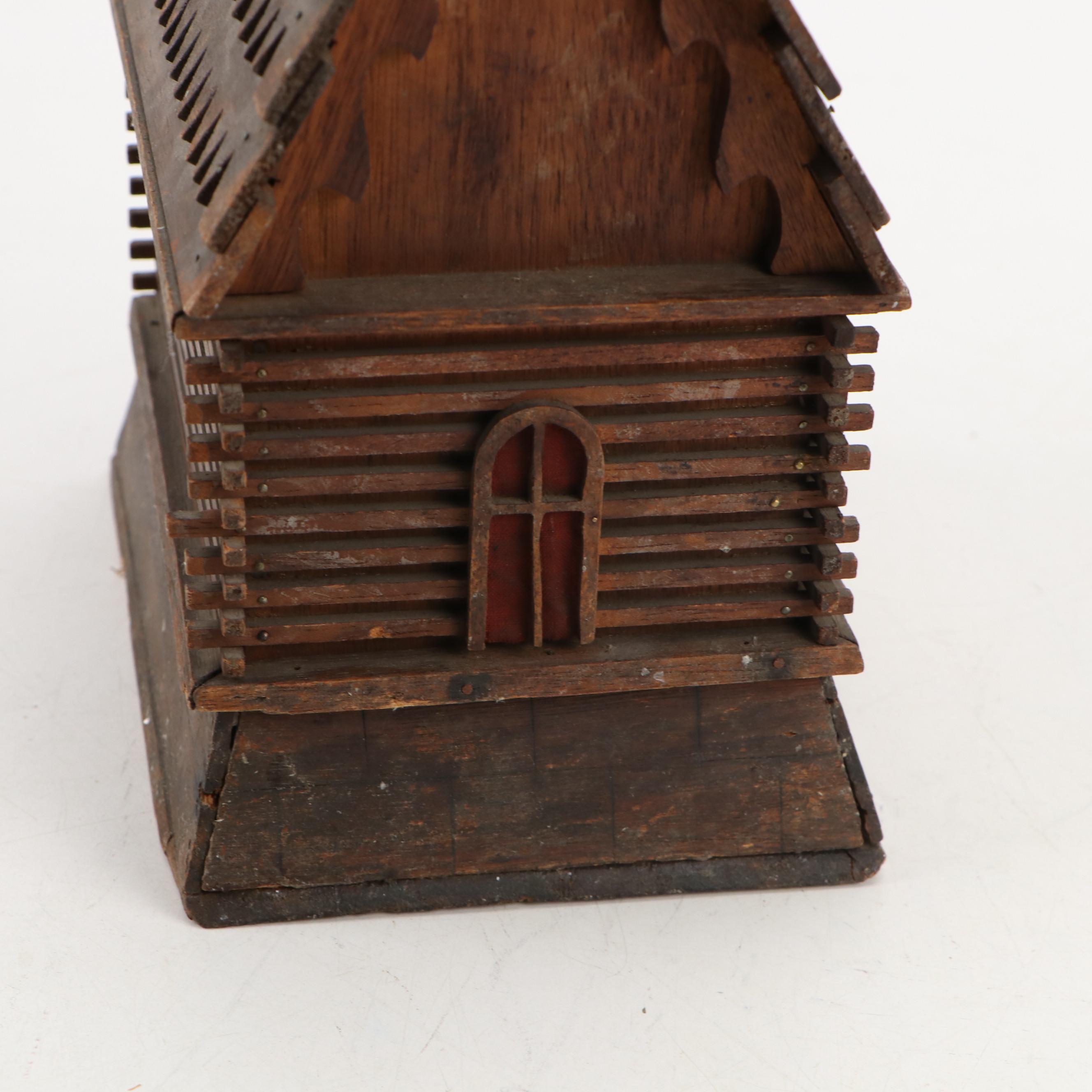 Bavarian Style Handcrafted Wood Cottage Birdhouse