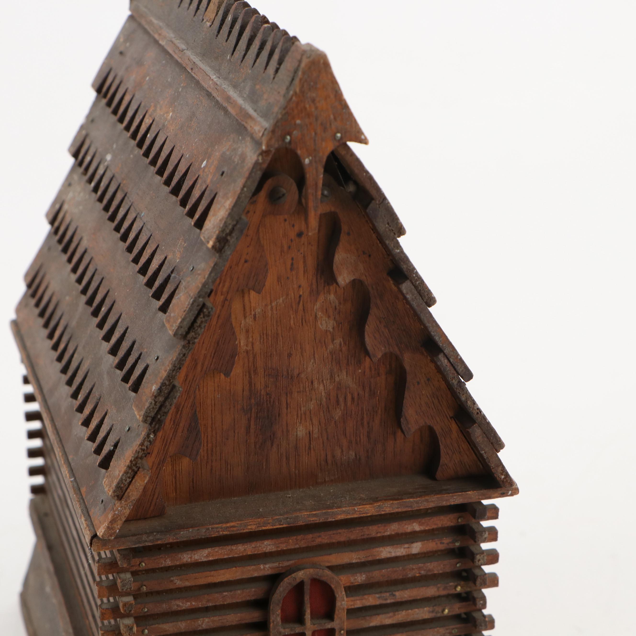 Bavarian Style Handcrafted Wood Cottage Birdhouse