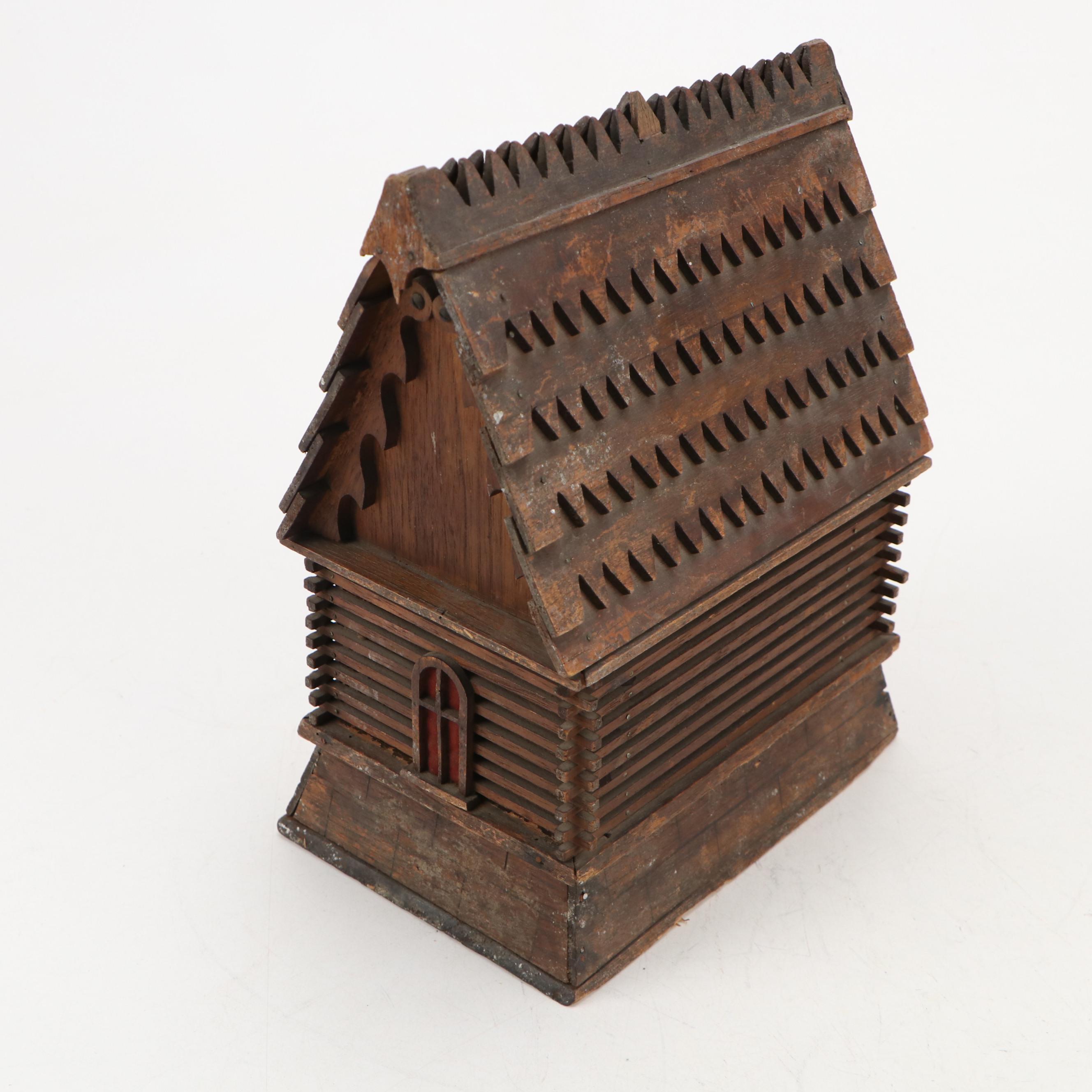 Bavarian Style Handcrafted Wood Cottage Birdhouse