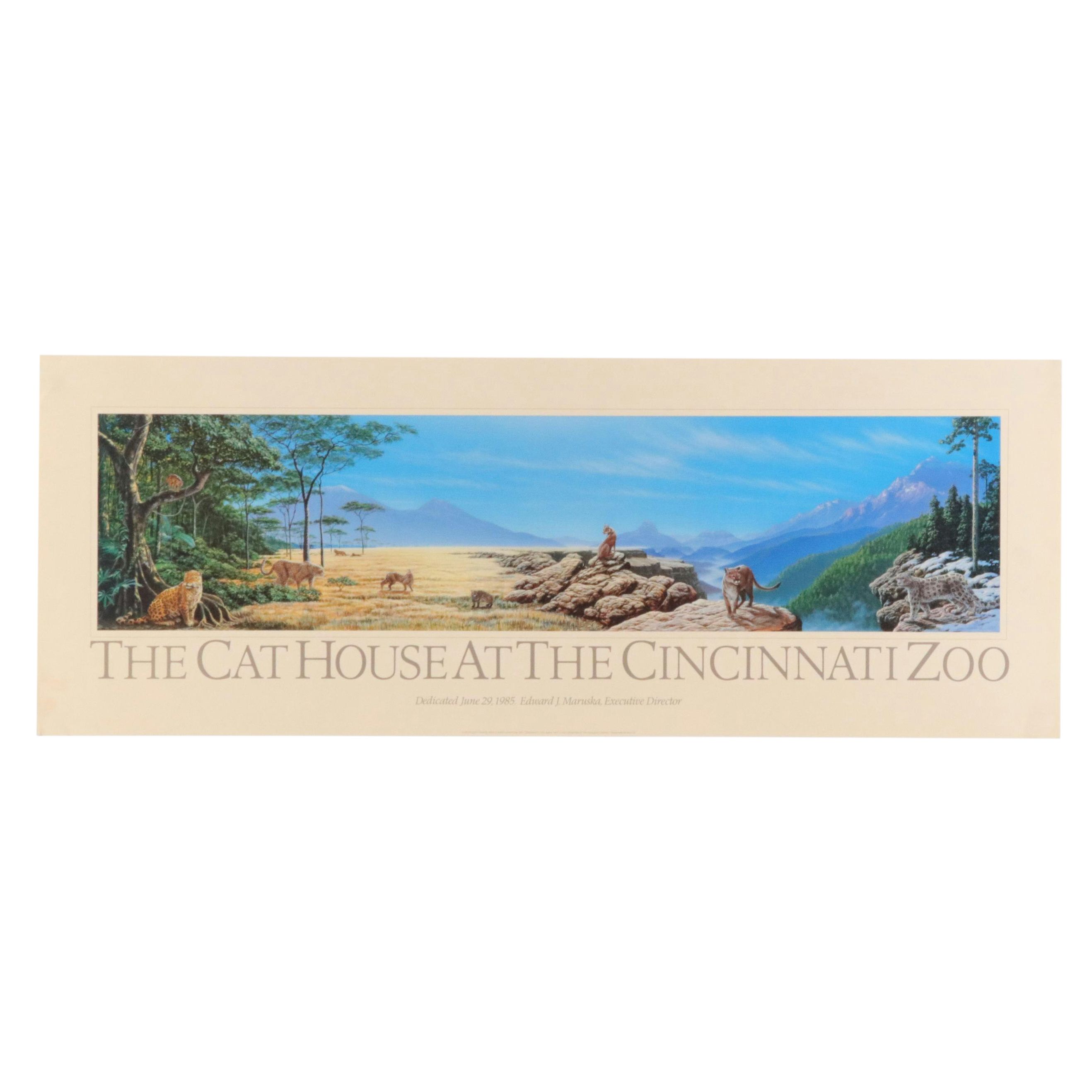 Cincinnati Zoo Cat House Poster After John Agnew, 1985