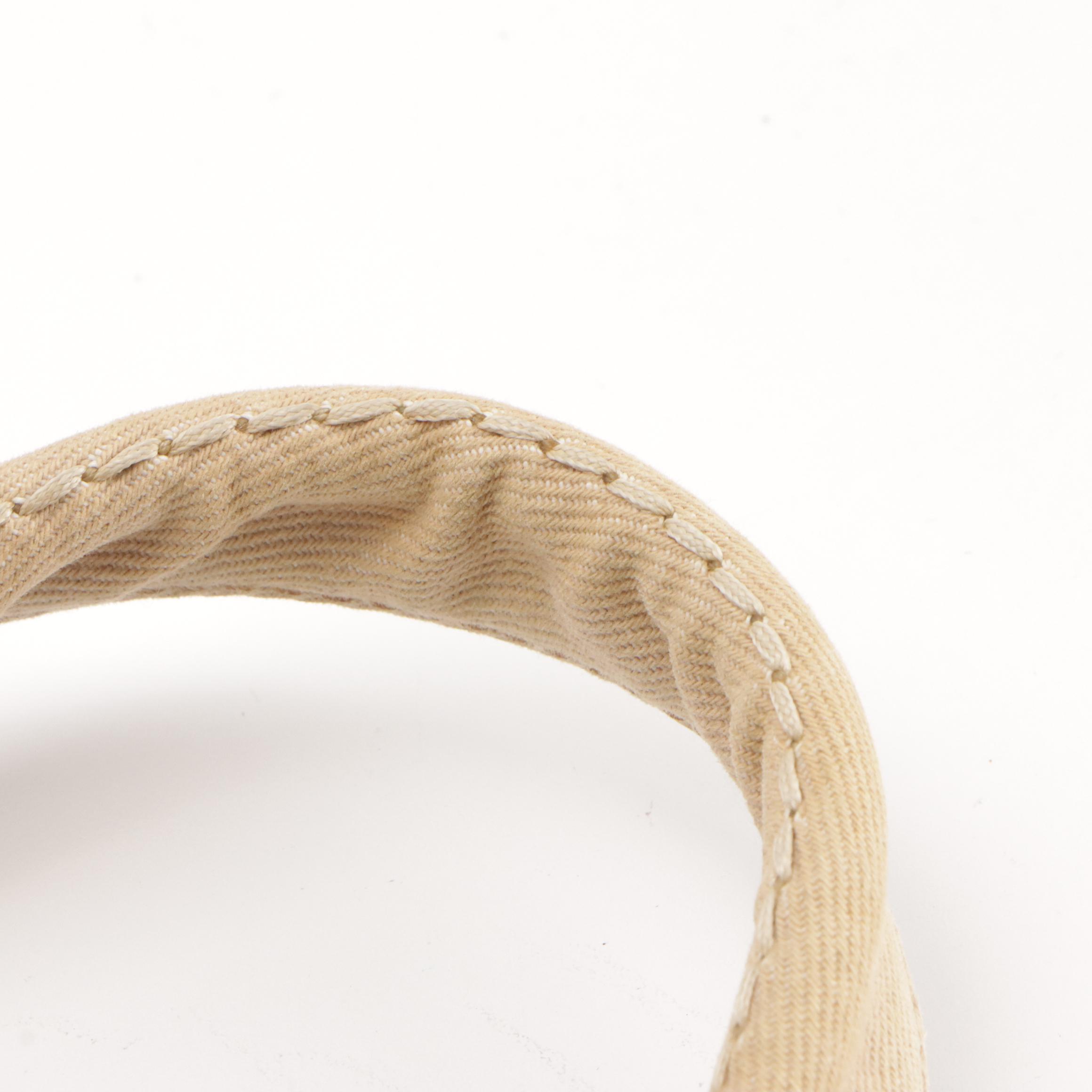 Prada Beige Canvas Canapa Tote Bag