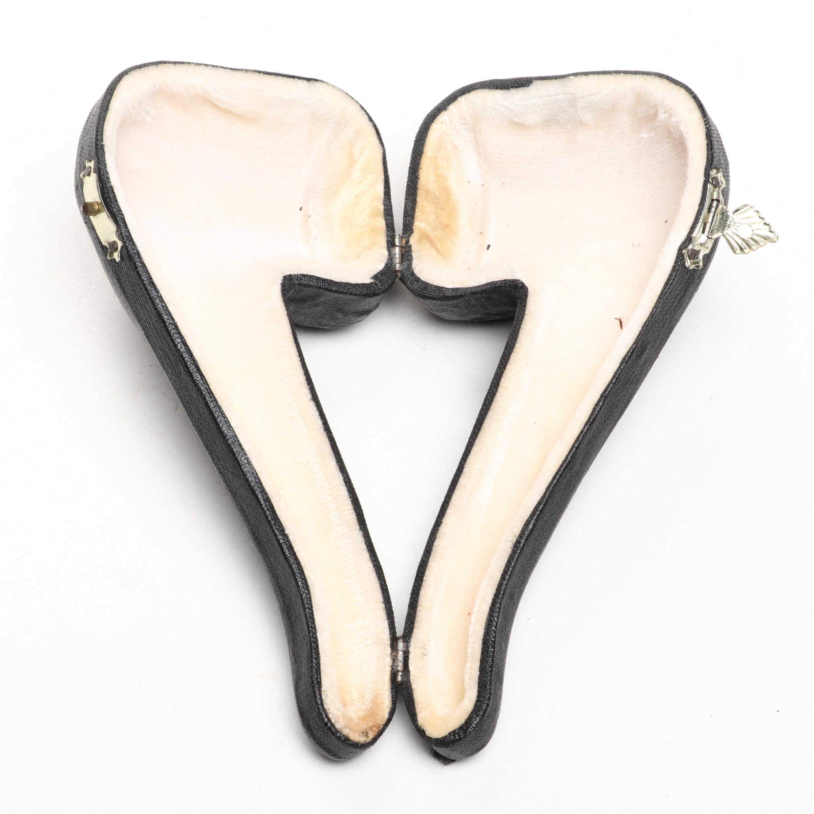 Carved Meerschaum Pipe in Hard Case